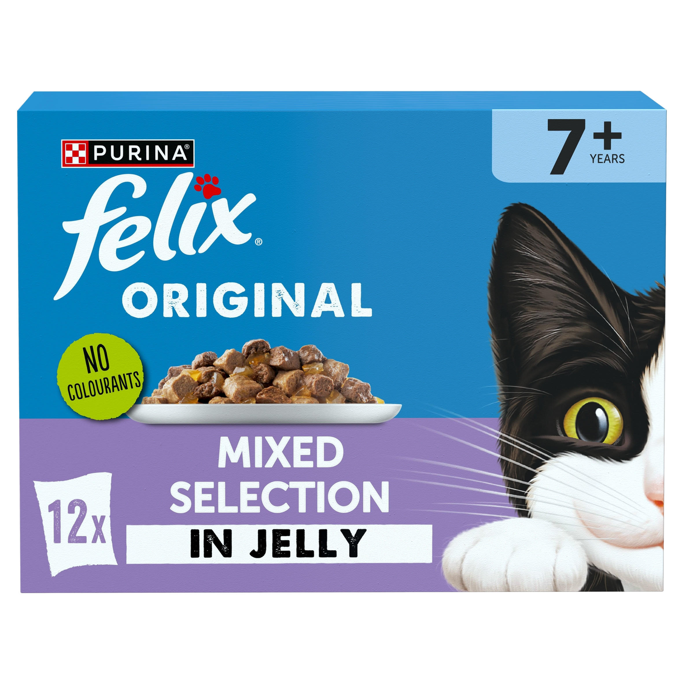 Felix Original Senior 7+ Mixed Selection in Jelly Wet Cat Food 12 x 85g