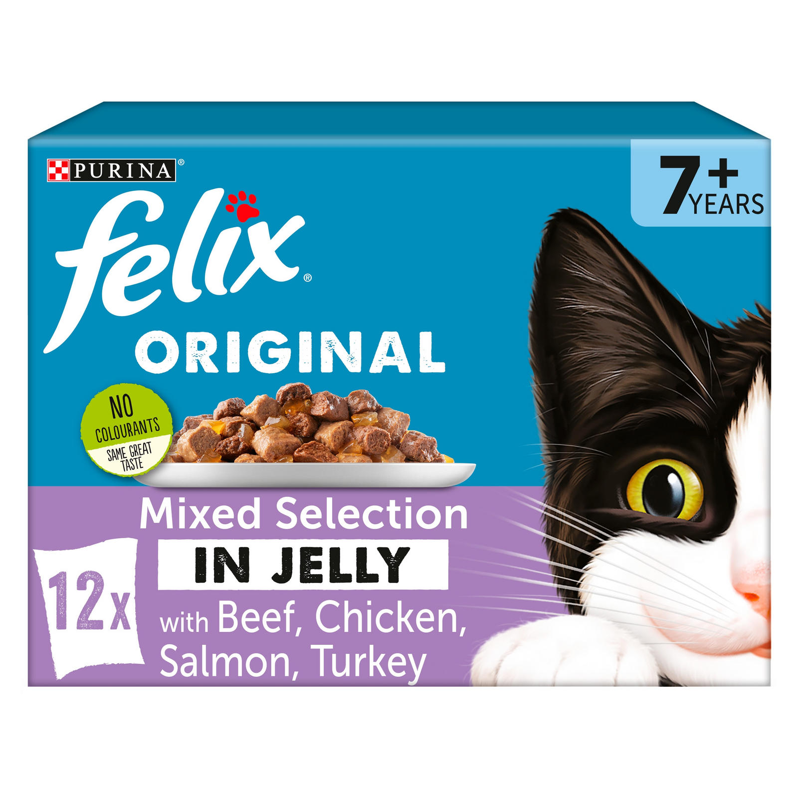 FELIX Senior Variety Selection in Jelly Wet Cat Food 12 x 100g Pet