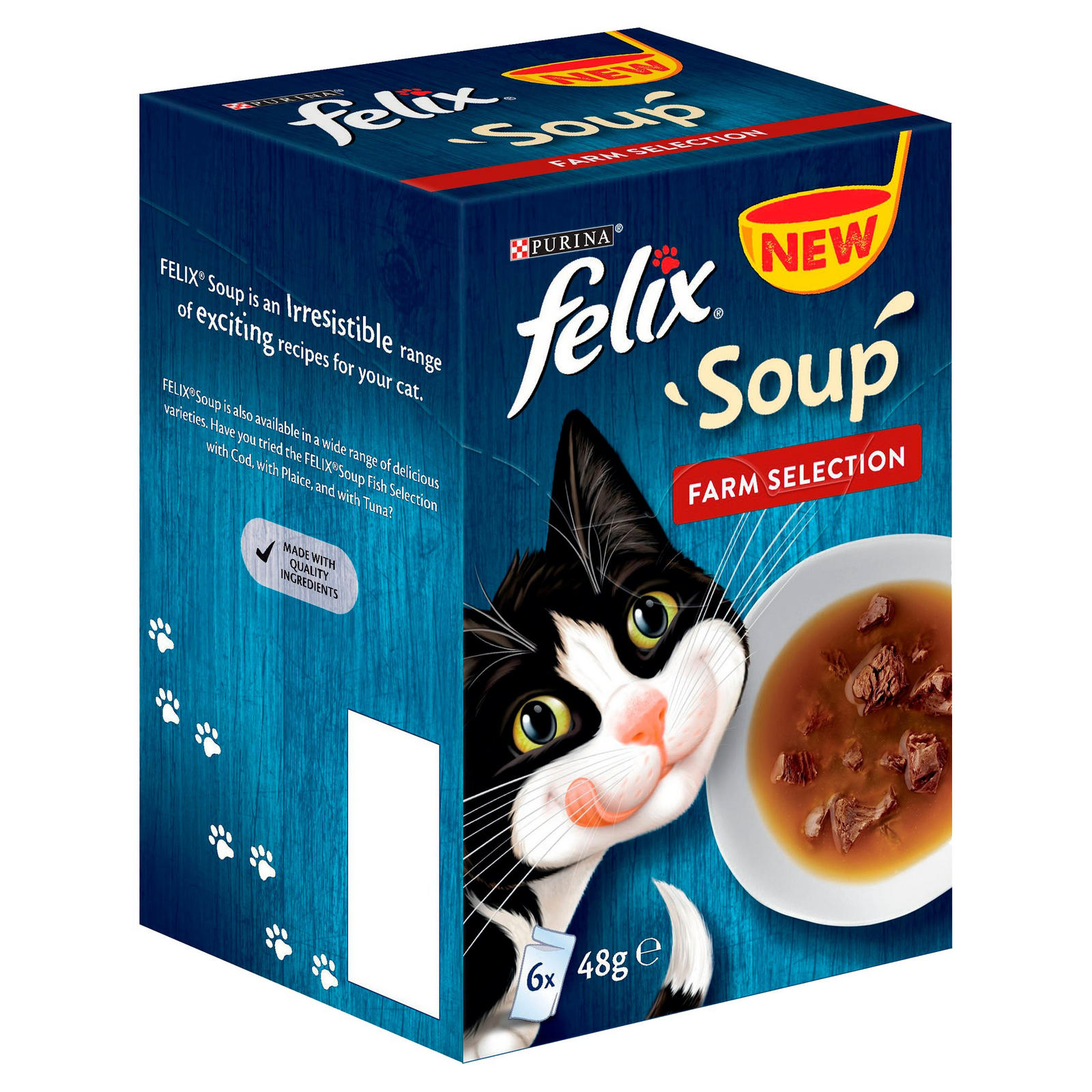 Felix Soup Farm Selection Wet Cat Food 6 x 48g Pet Food Iceland Foods