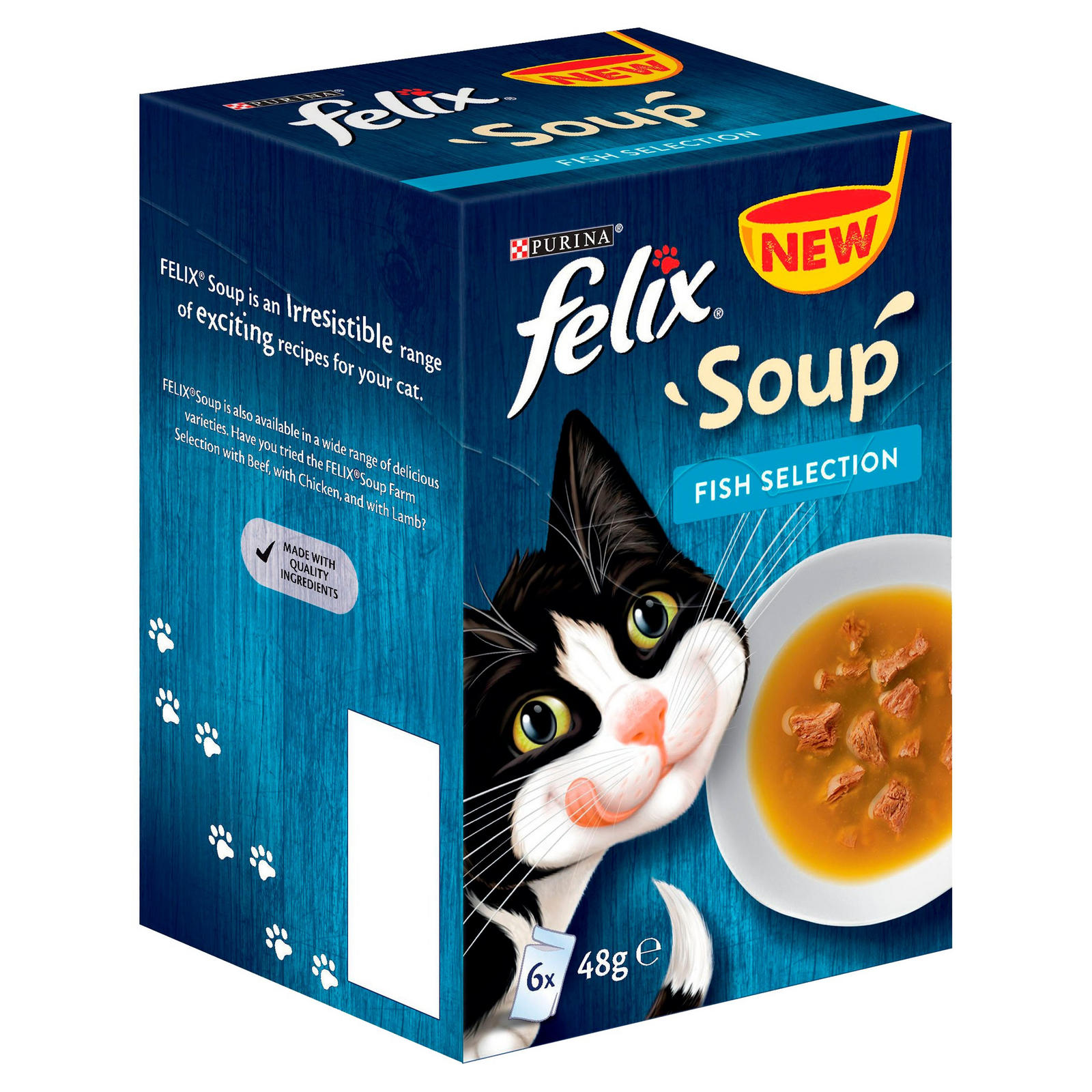 Felix Soup Fish Selection Wet Cat Food 6 x 48g Pet Food Iceland Foods