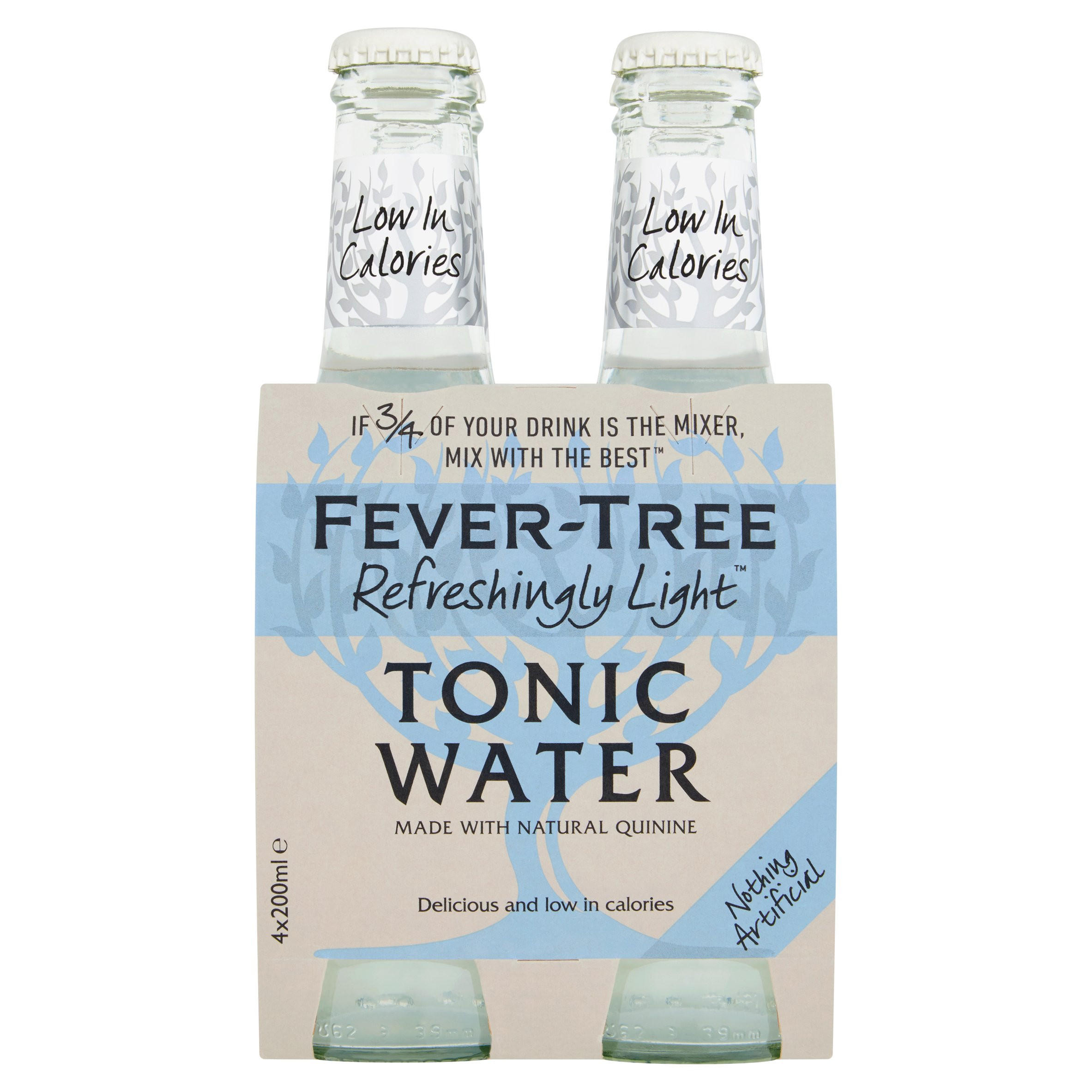 Fever Tree Refreshingly Light Tonic Water 4 X 200ml Multipacks Iceland Foods