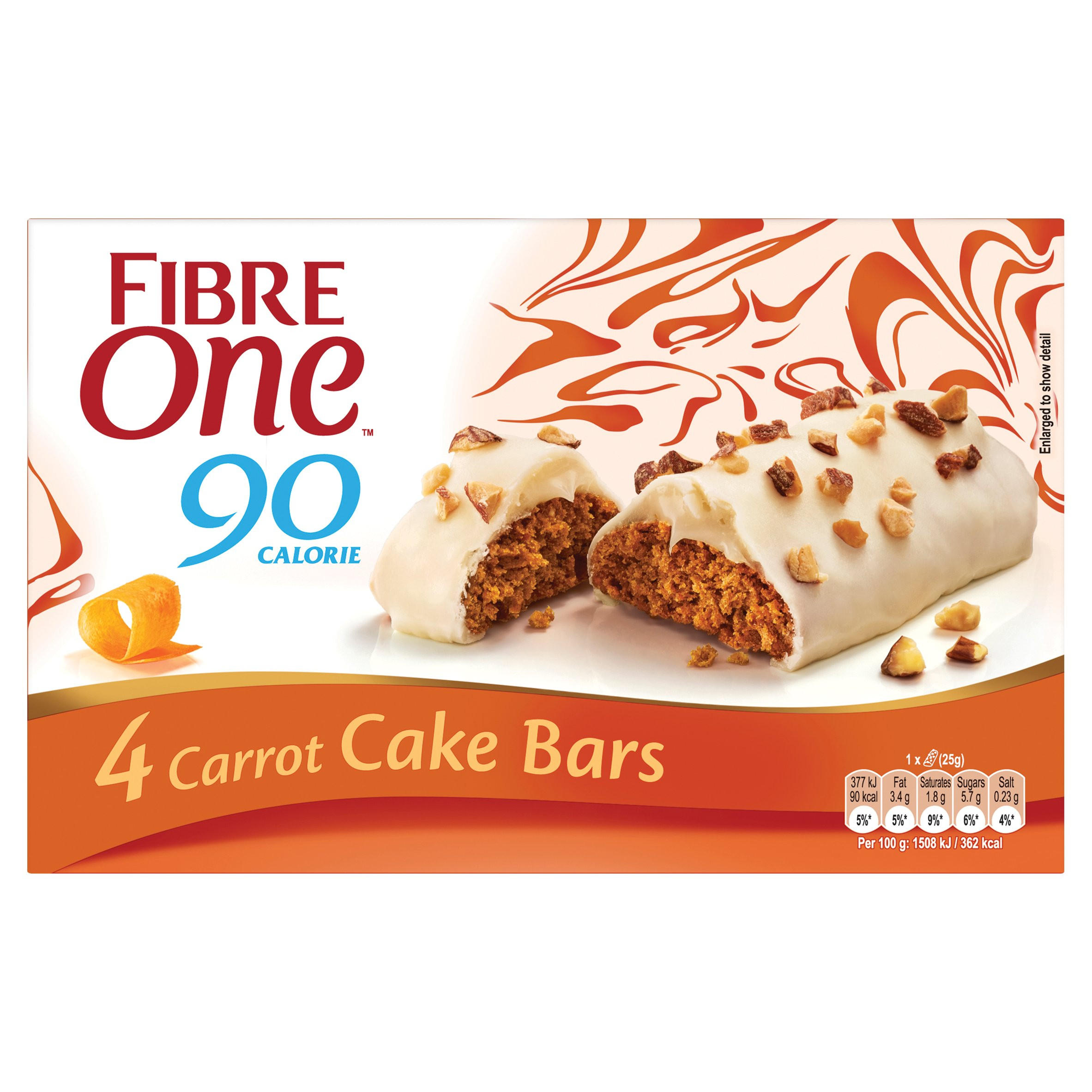 Fibre One 90 Calorie Carrot Cake Bars 4 x 25g (100g) Cereal Bars