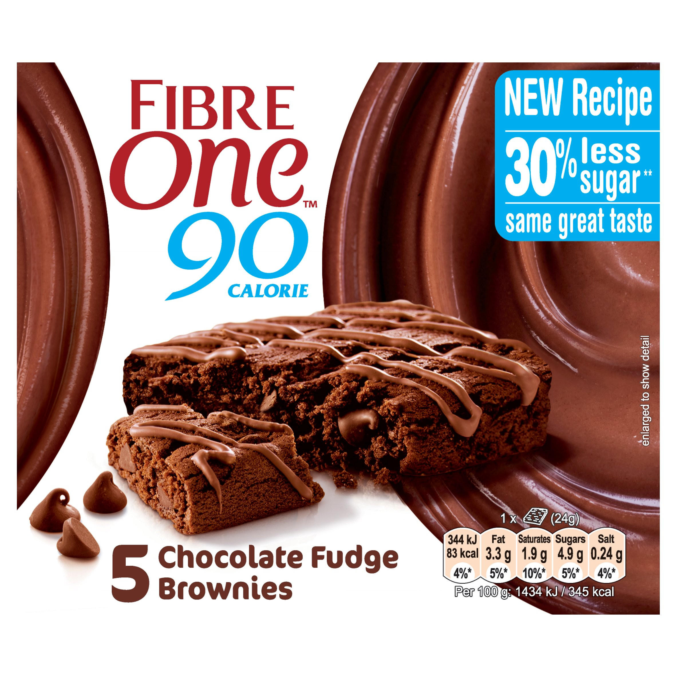 Fibre One Chocolate Fudge High Fibre Brownies 5 x 24g Multipacks