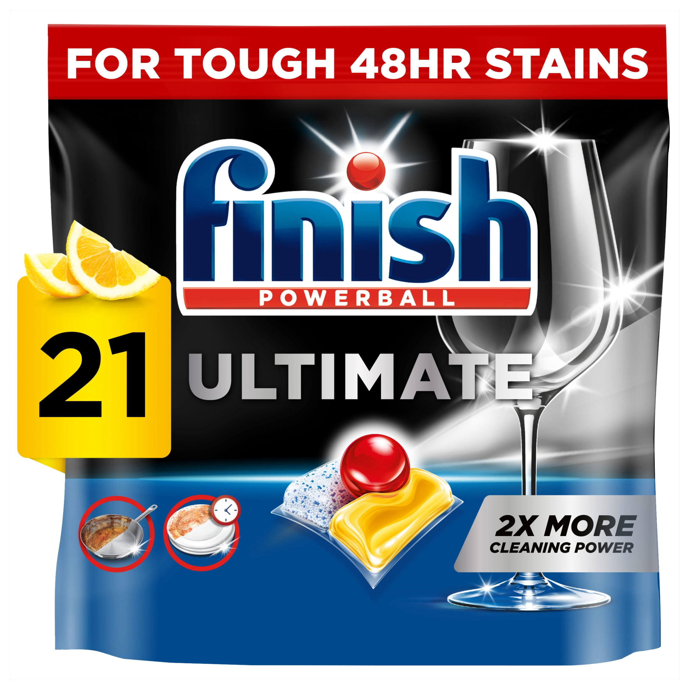 Finish Ultimate Deep Clean & Shine Dishwasher Tablets Lemon - 21 Tabs ...