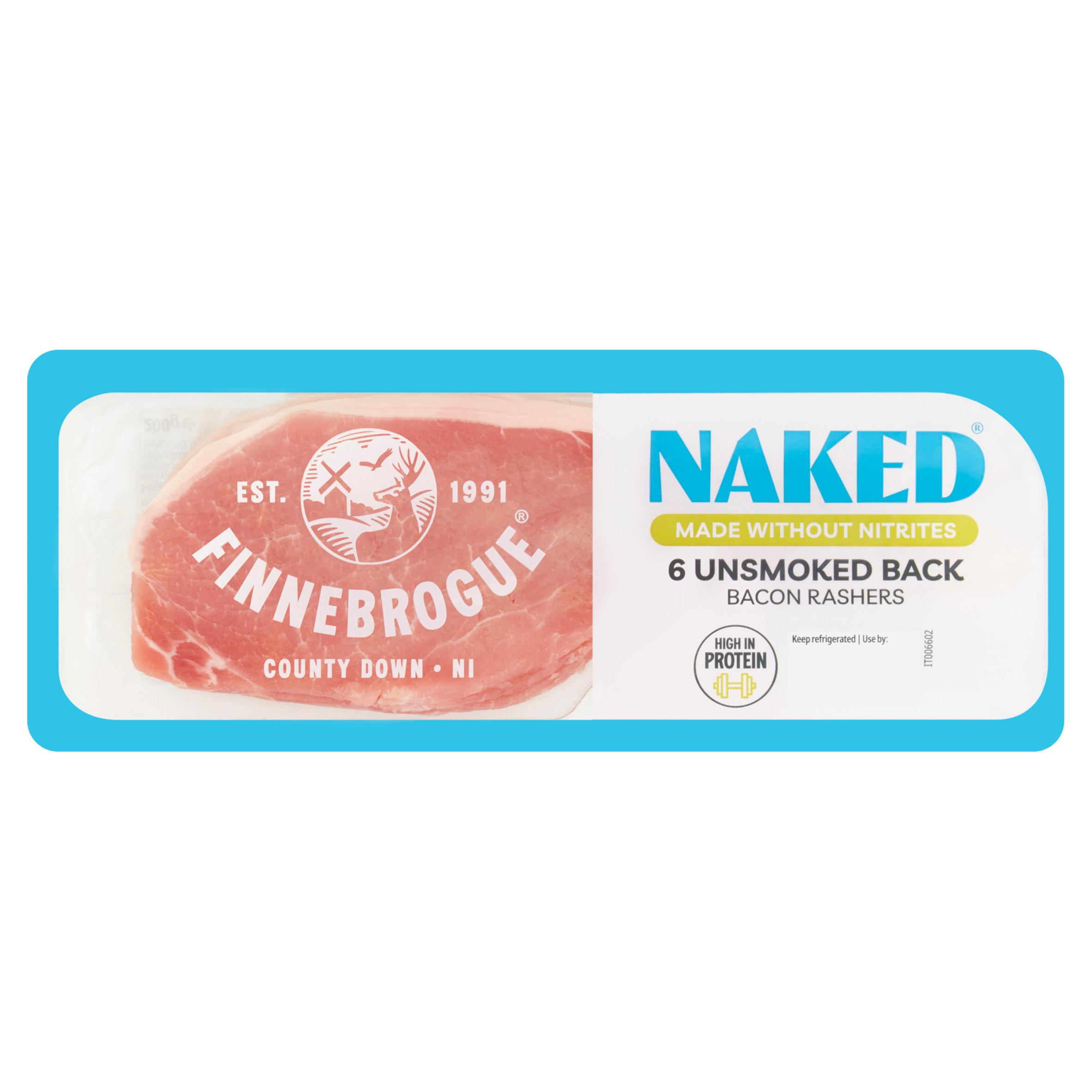 Finnebrogue Naked 6 Unsmoked Back Bacon 