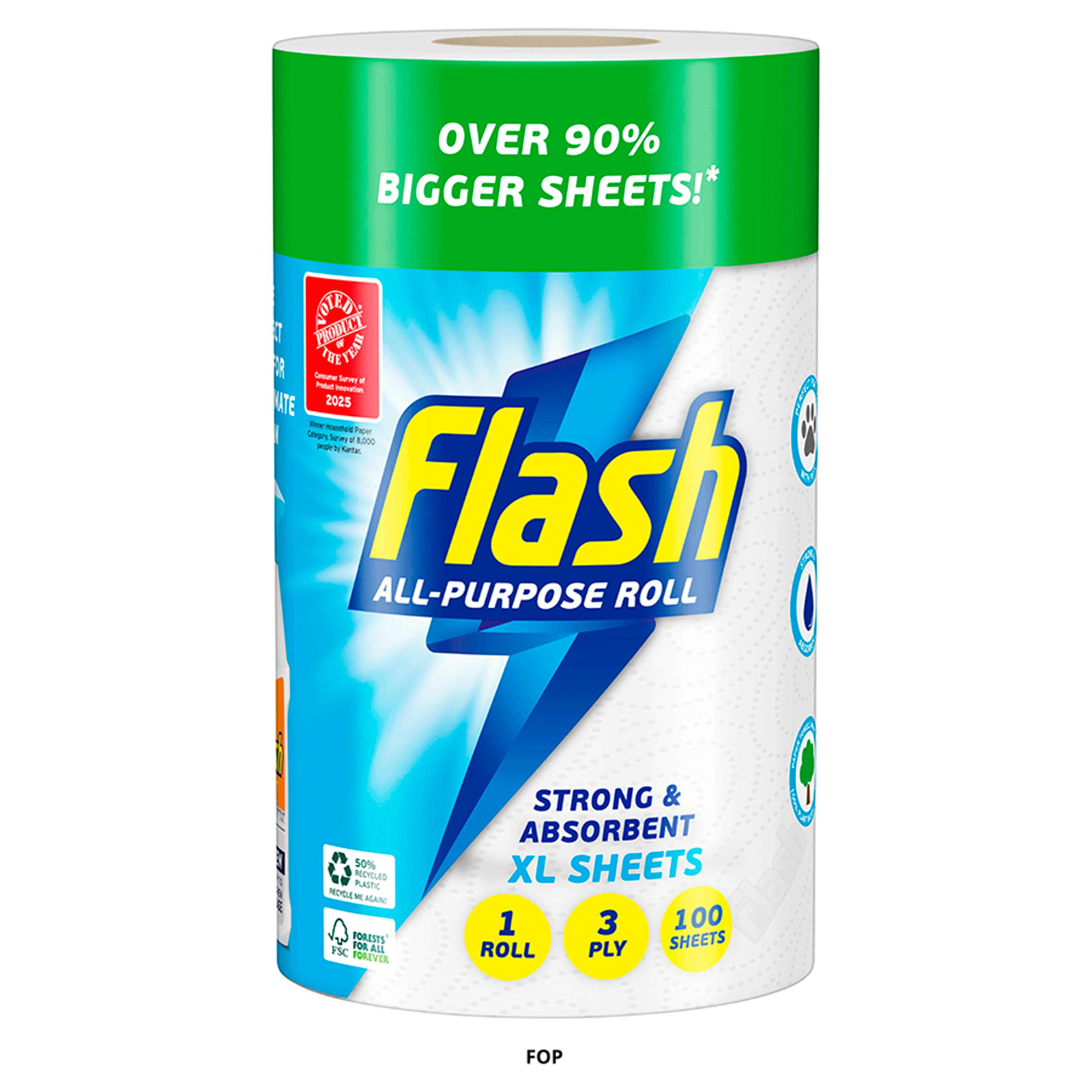 Flash All-Purpose Roll | Toilet Roll, Kitchen Roll & Tissues | Iceland