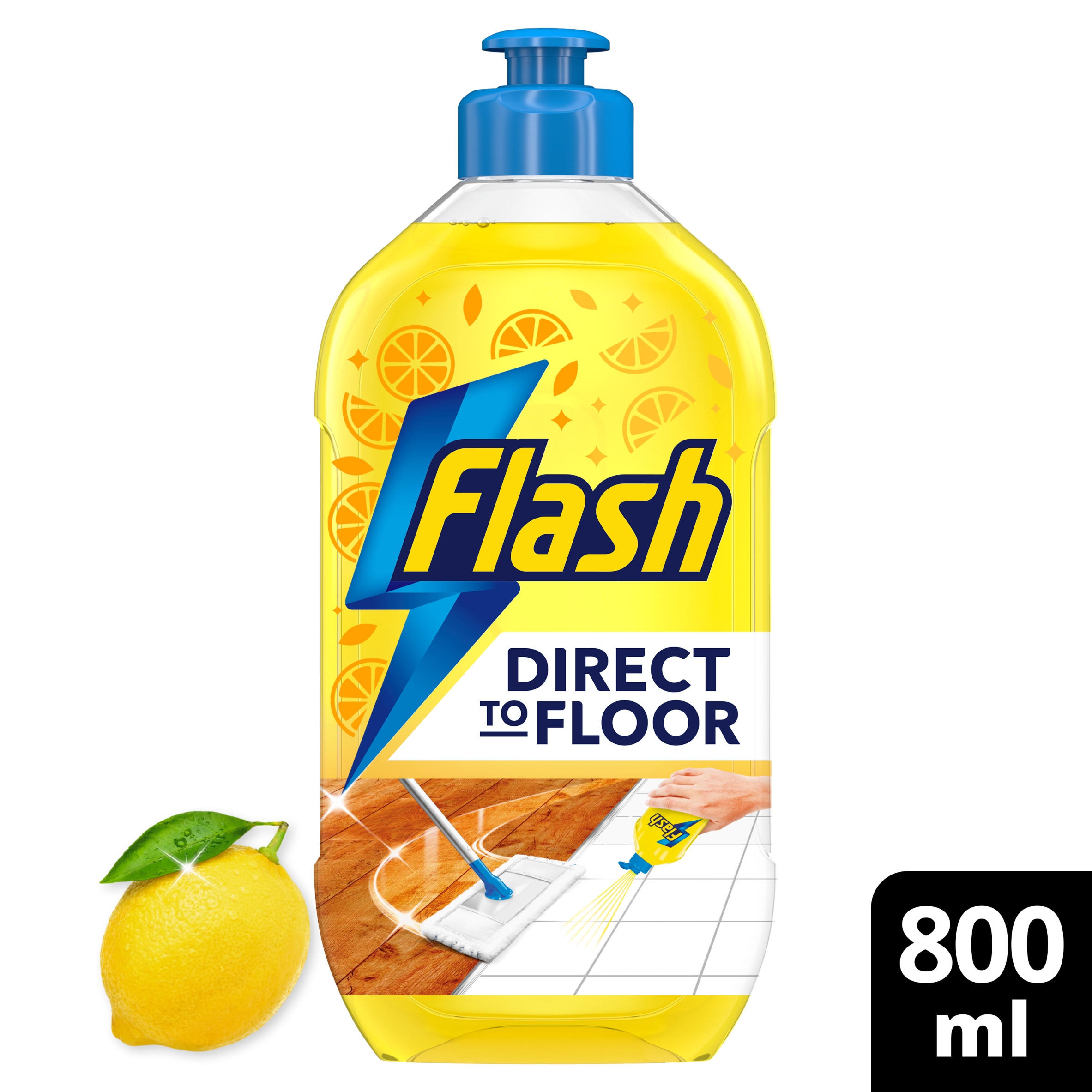 Flash Direct To Floor Fresh Lemon Zest Floor Cleaner 800ML