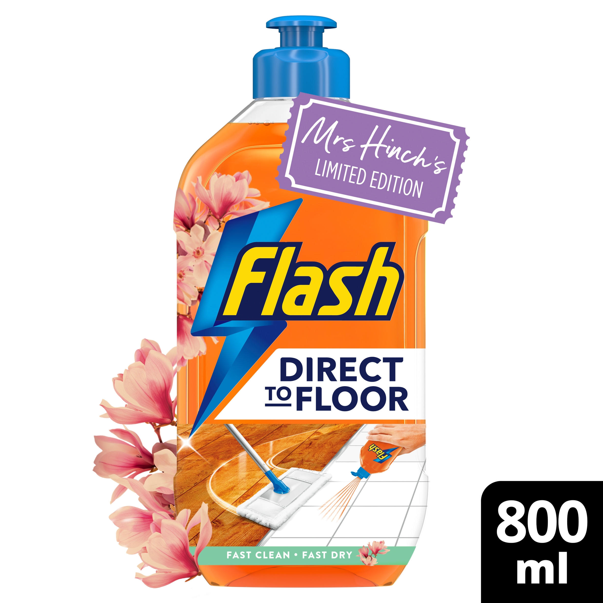 Flash Direct To Floor Berry & Cherry Blossom 800ml