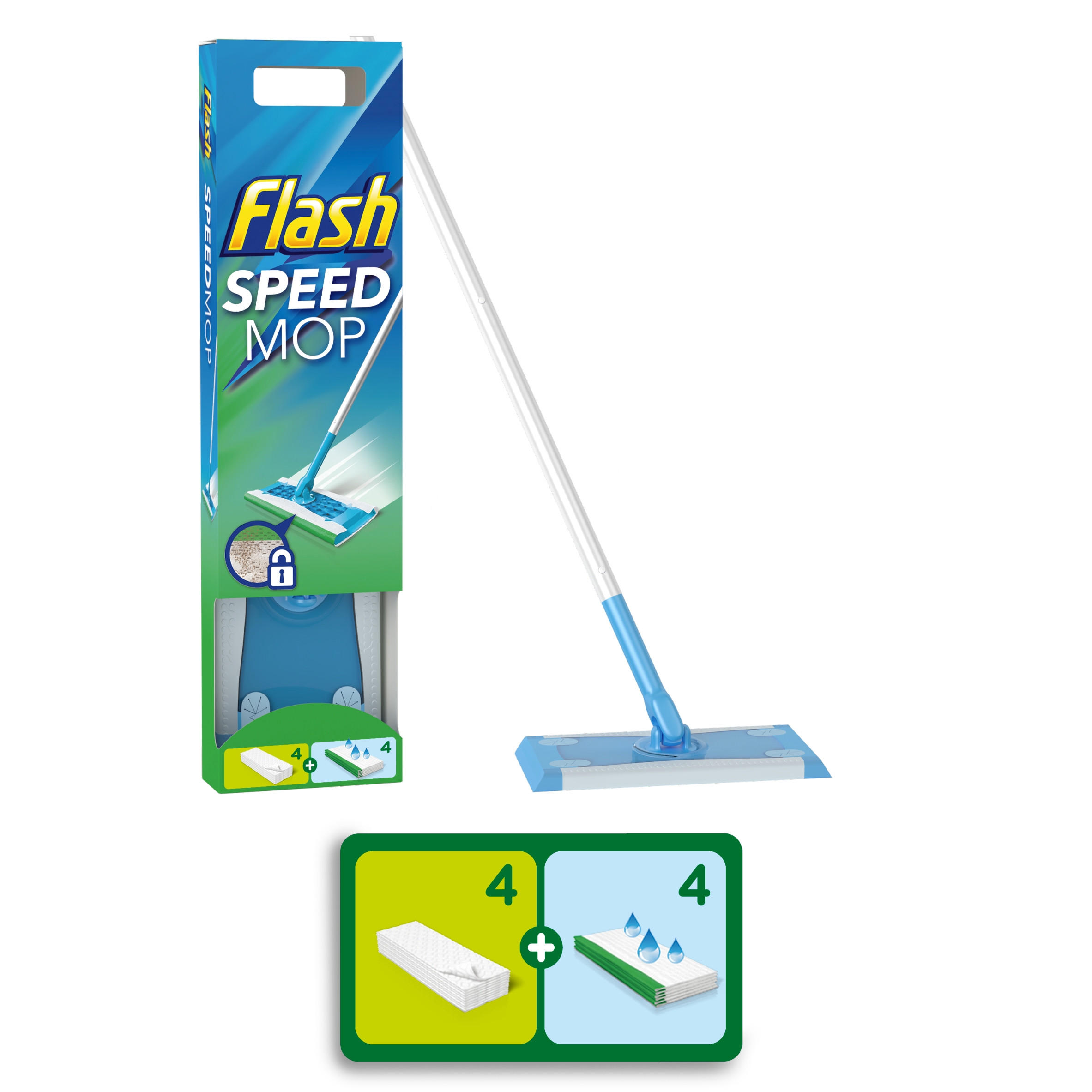 Flash Floor Cleaner Speedmop Starter Kit, Fast Easy & Hygienic Floor