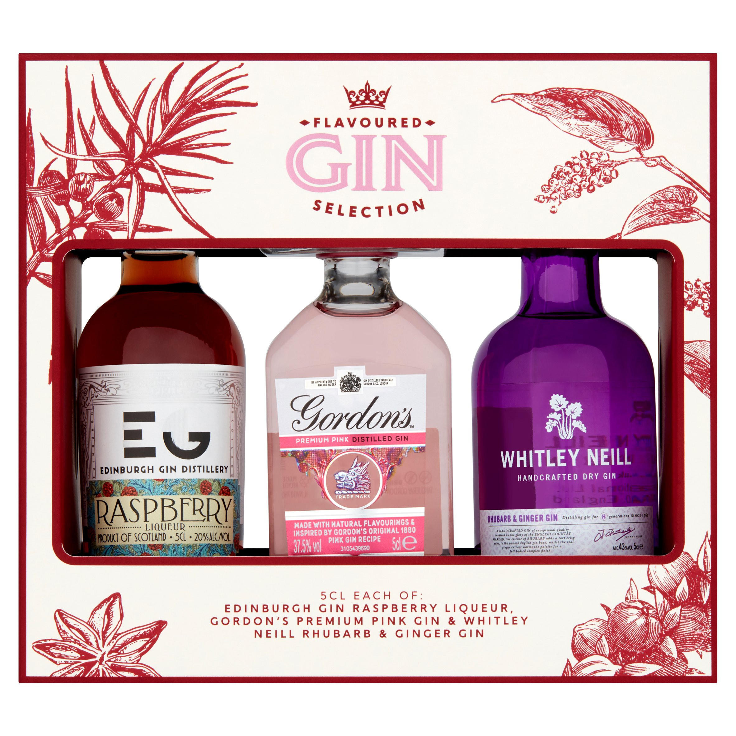 Flavoured Gin Selection 3 x 5cl Spirits & PreMixed Iceland Foods