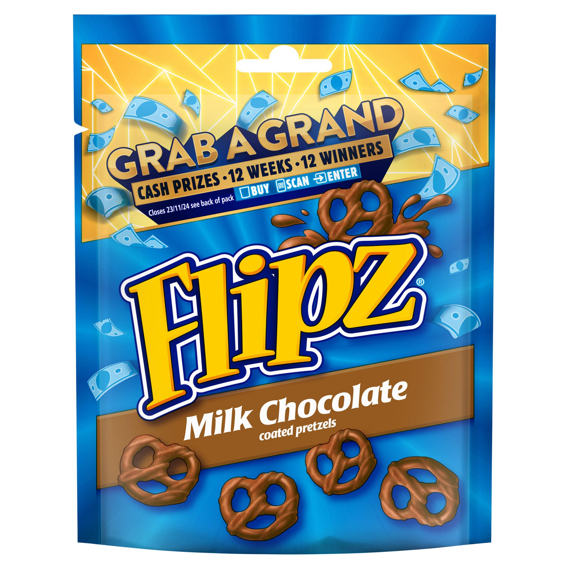 Flipz Pretzels Milk Chocolate Snacks 90g Coronation Iceland Foods