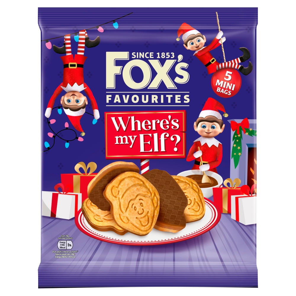 Fox's Favourites Where's my Elf? Mini Bags 5 x 20g (100g)