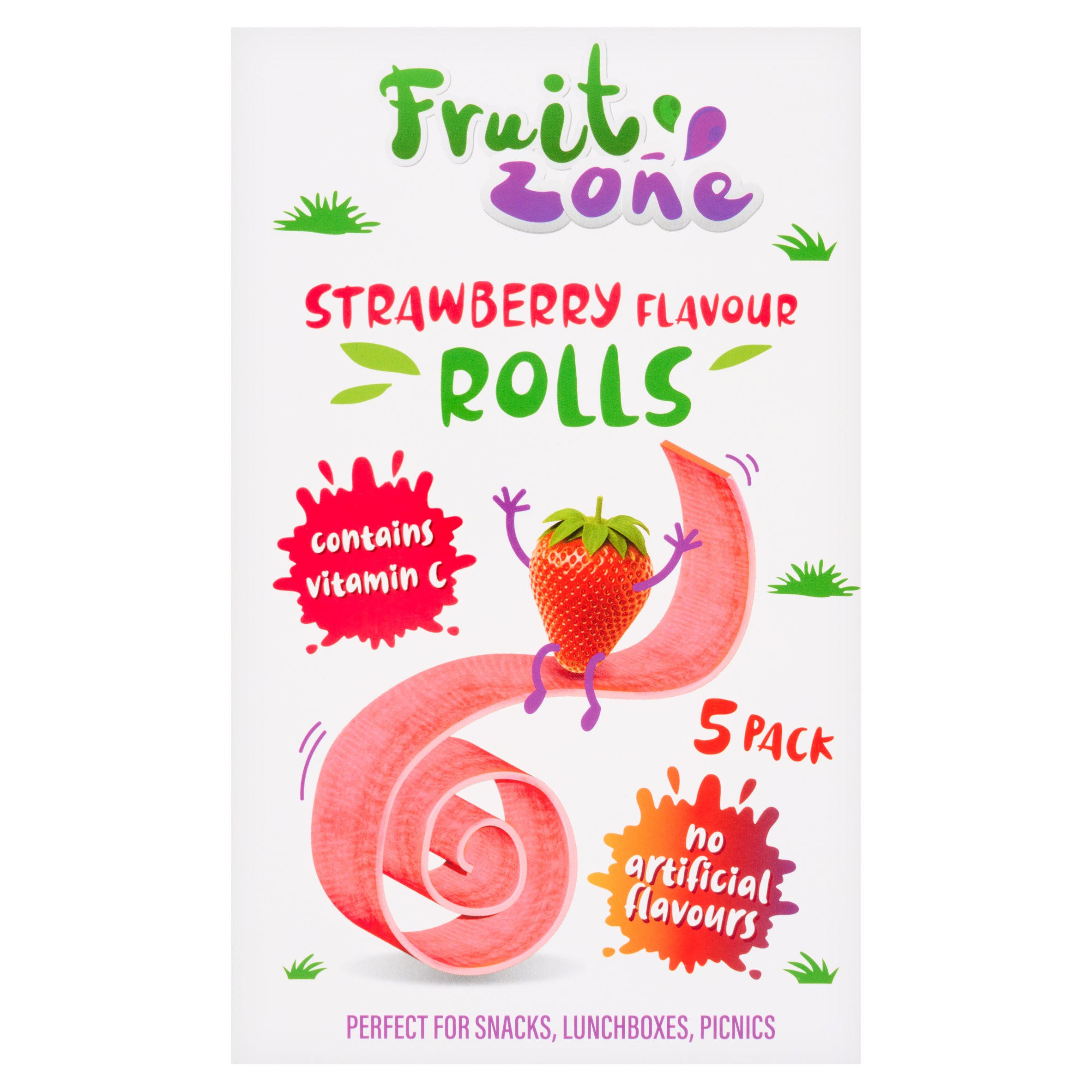 Fruit Zone Strawberry Flavour Rolls 75g (5 x 15g)