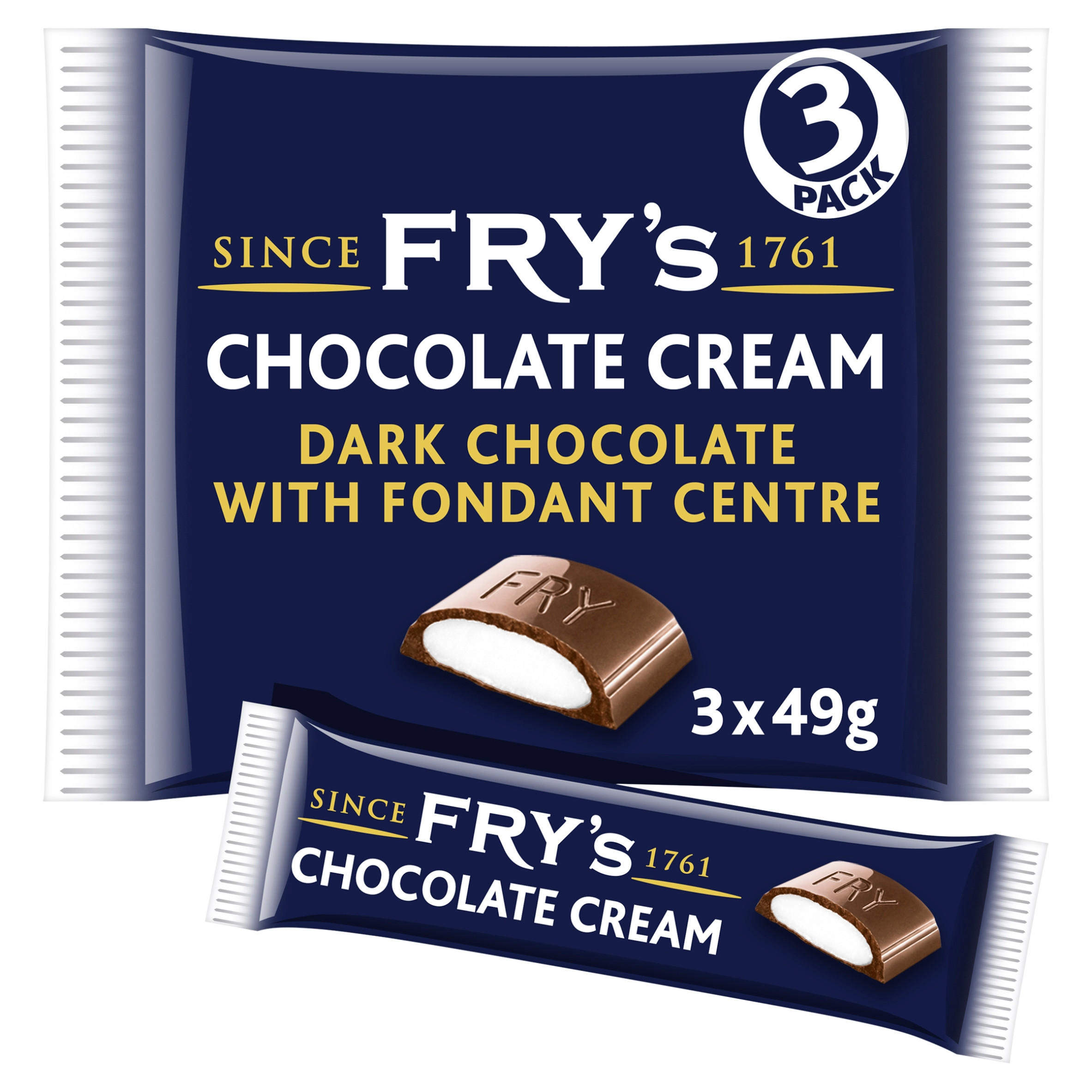 Chocolate Cream Chocolate Bar 3 Pack Multipack 147g (3 x 49g)