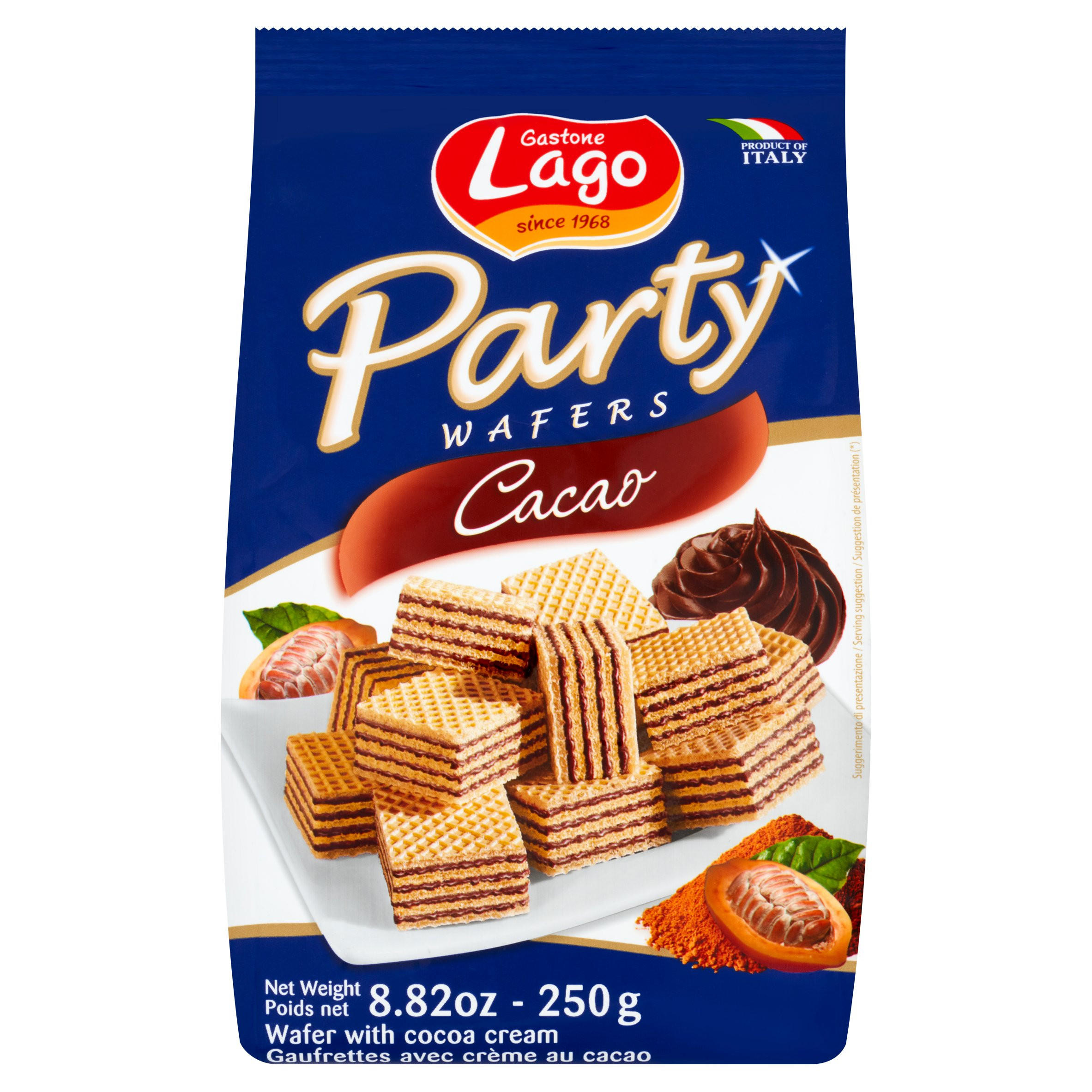 Gastone Lago Party Wafers Cacao 250g Sweet Biscuits Iceland Foods 9811