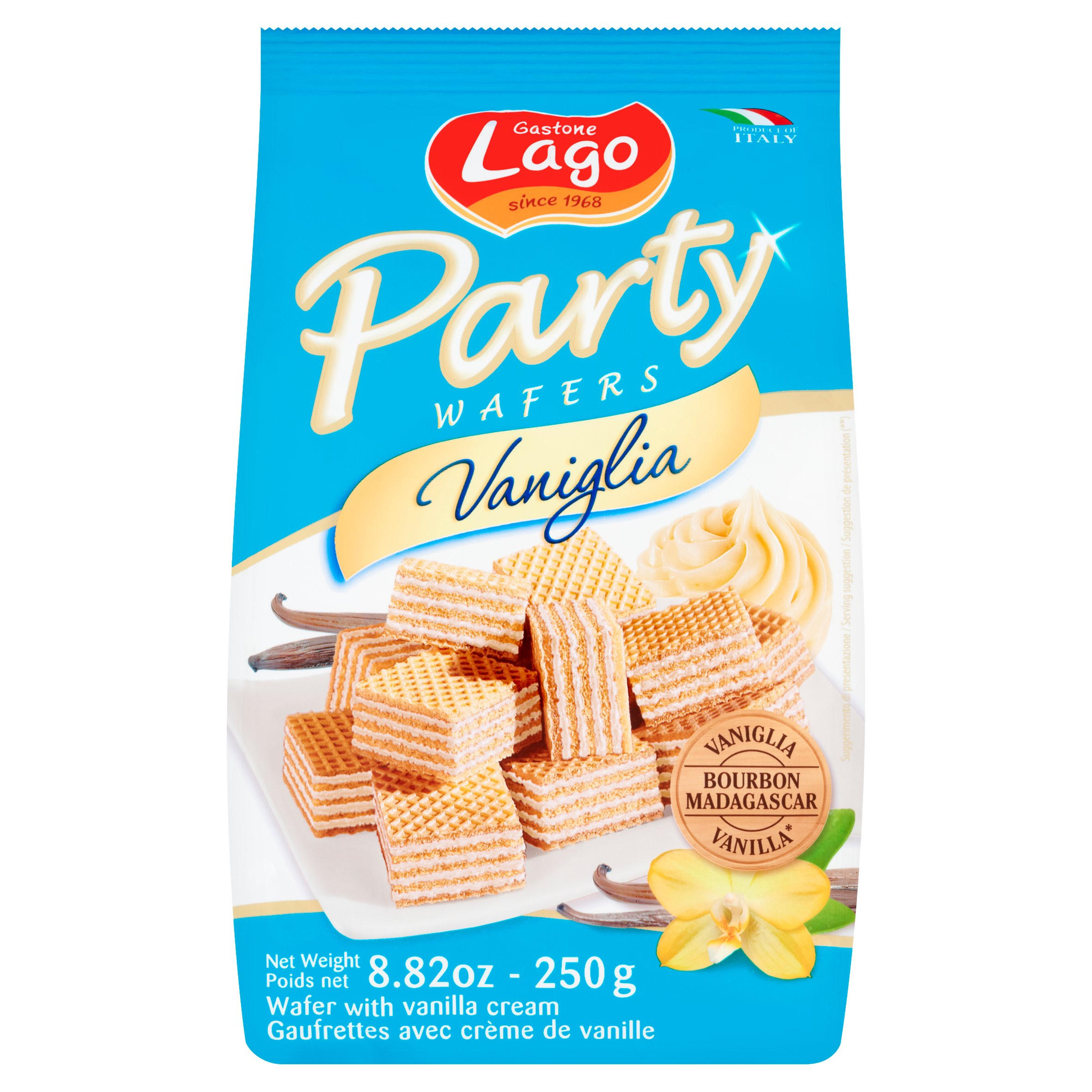 Gastone Lago Party Wafers Vaniglia 250g Sweet Biscuits Iceland Foods 0213