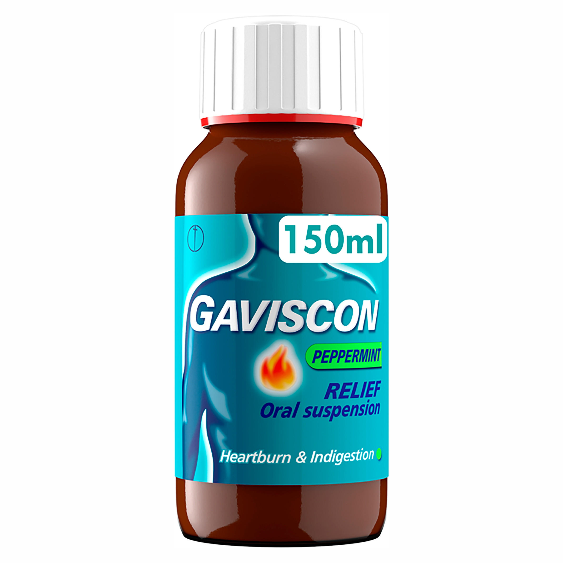 Gaviscon Liquid Heartburn & Indigestion Relief Peppermint Flavour 150ml ...