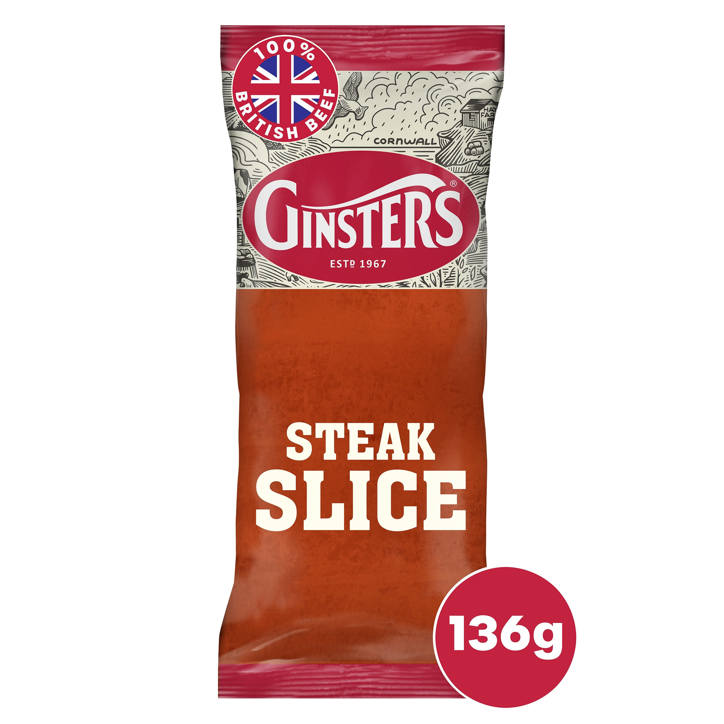 Ginsters Steak Slice 136g Slices And Pasties Iceland Foods 