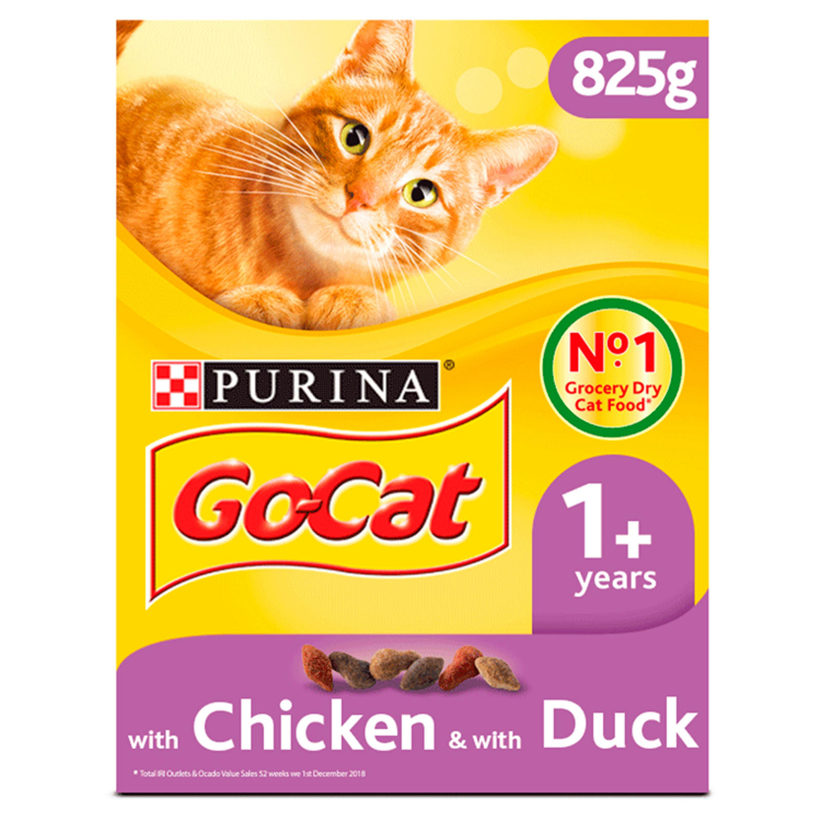 GOCAT with Chicken and Duck Dry Cat Food 825g Pet Food Iceland Foods