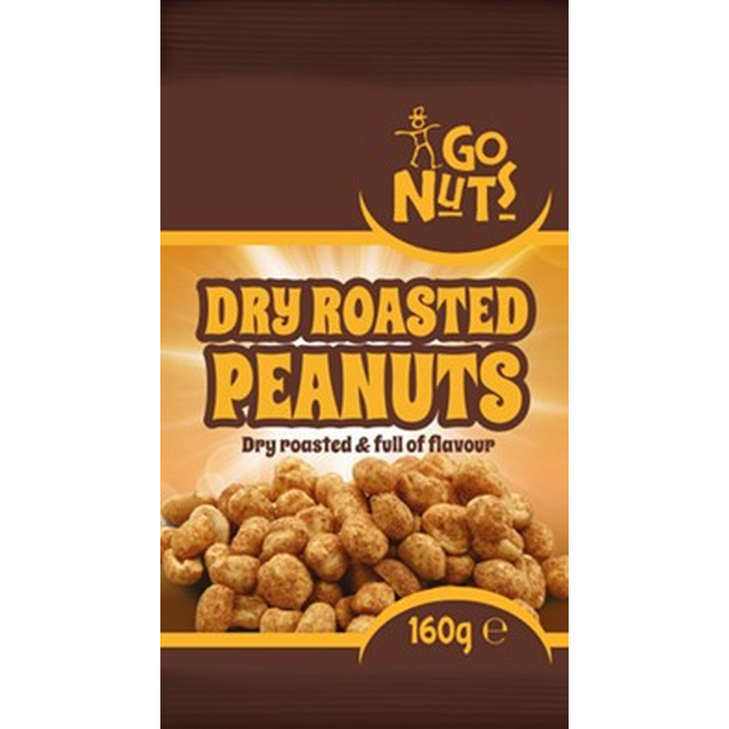 Go Nuts Dry Roasted Peanuts 160g, Nuts & Snacks
