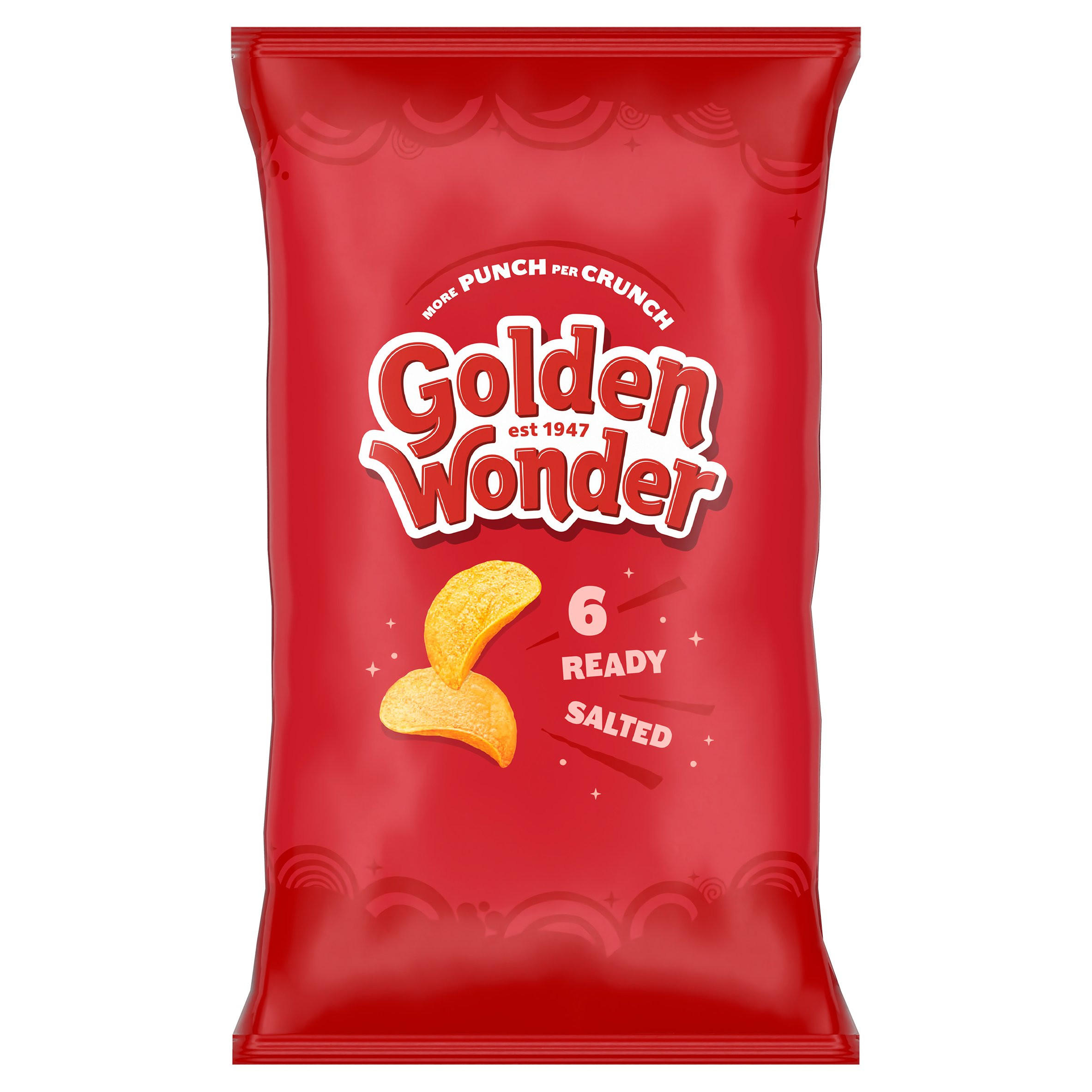 Golden Wonder Ready Salted 6 x 25g, folic acid free