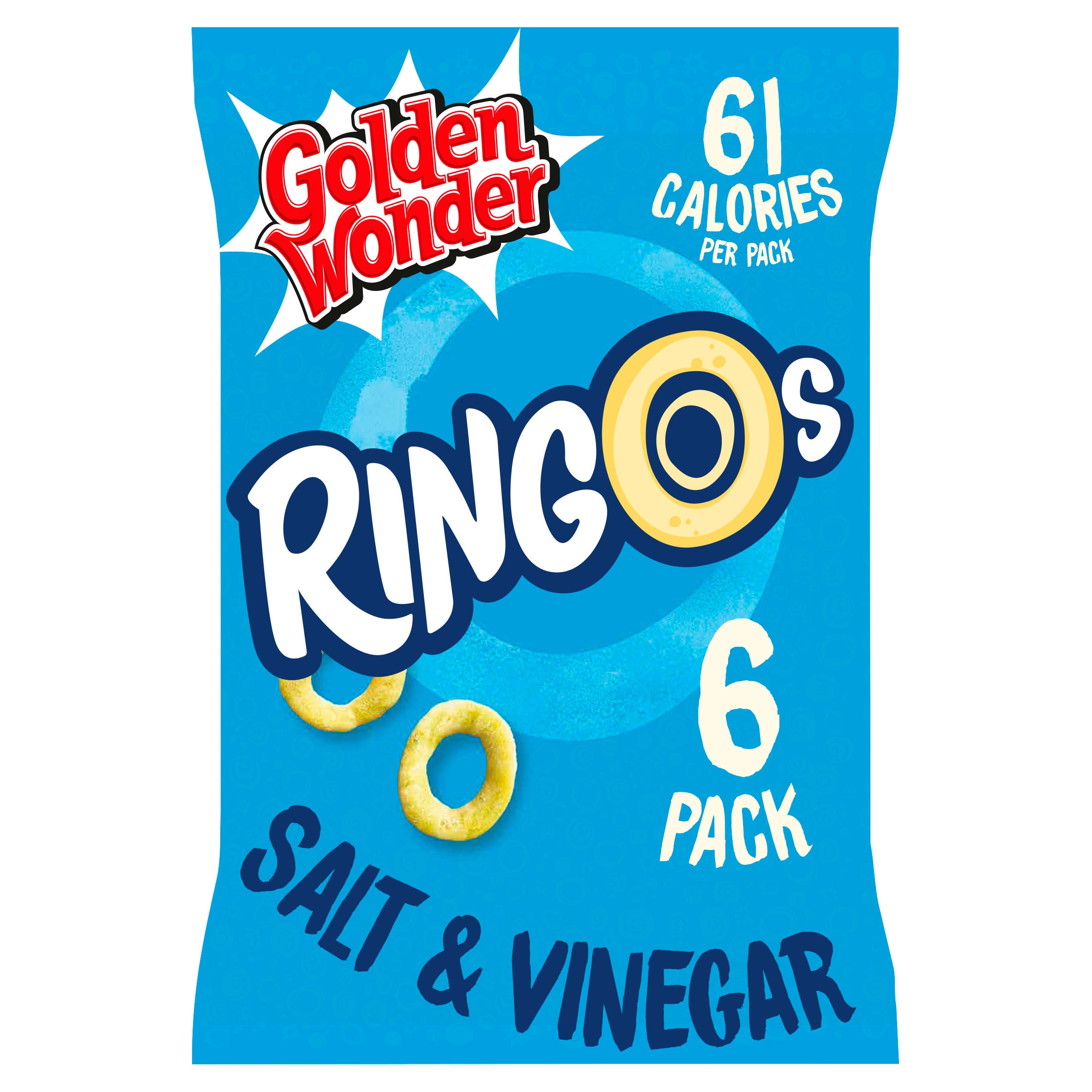 Golden Wonder Ringos Salt & Vinegar 6 x 12.5g | Multipack Crisps ...