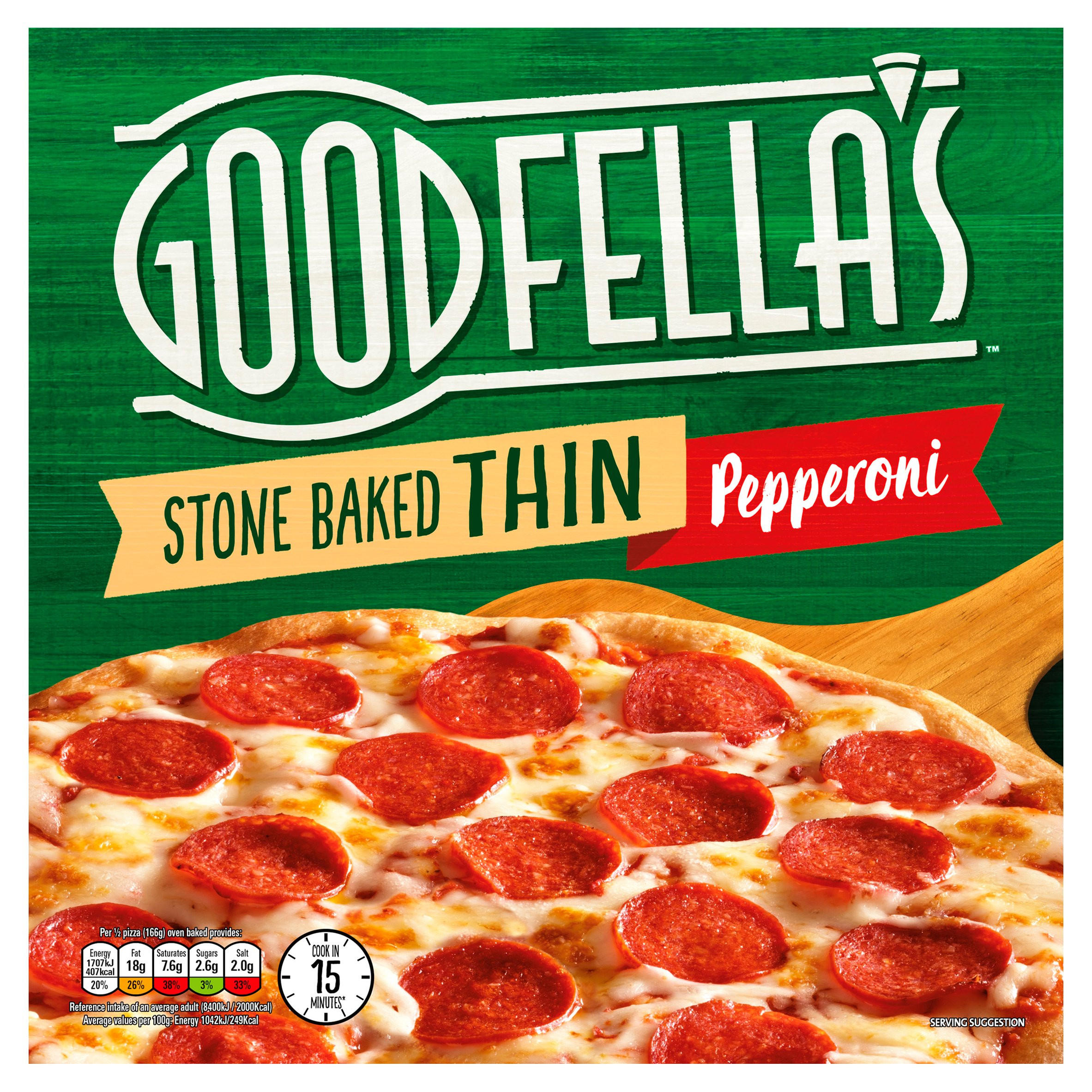 Goodfella's Stone Baked Thin Pepperoni 332g Thin & Crispy Pizza