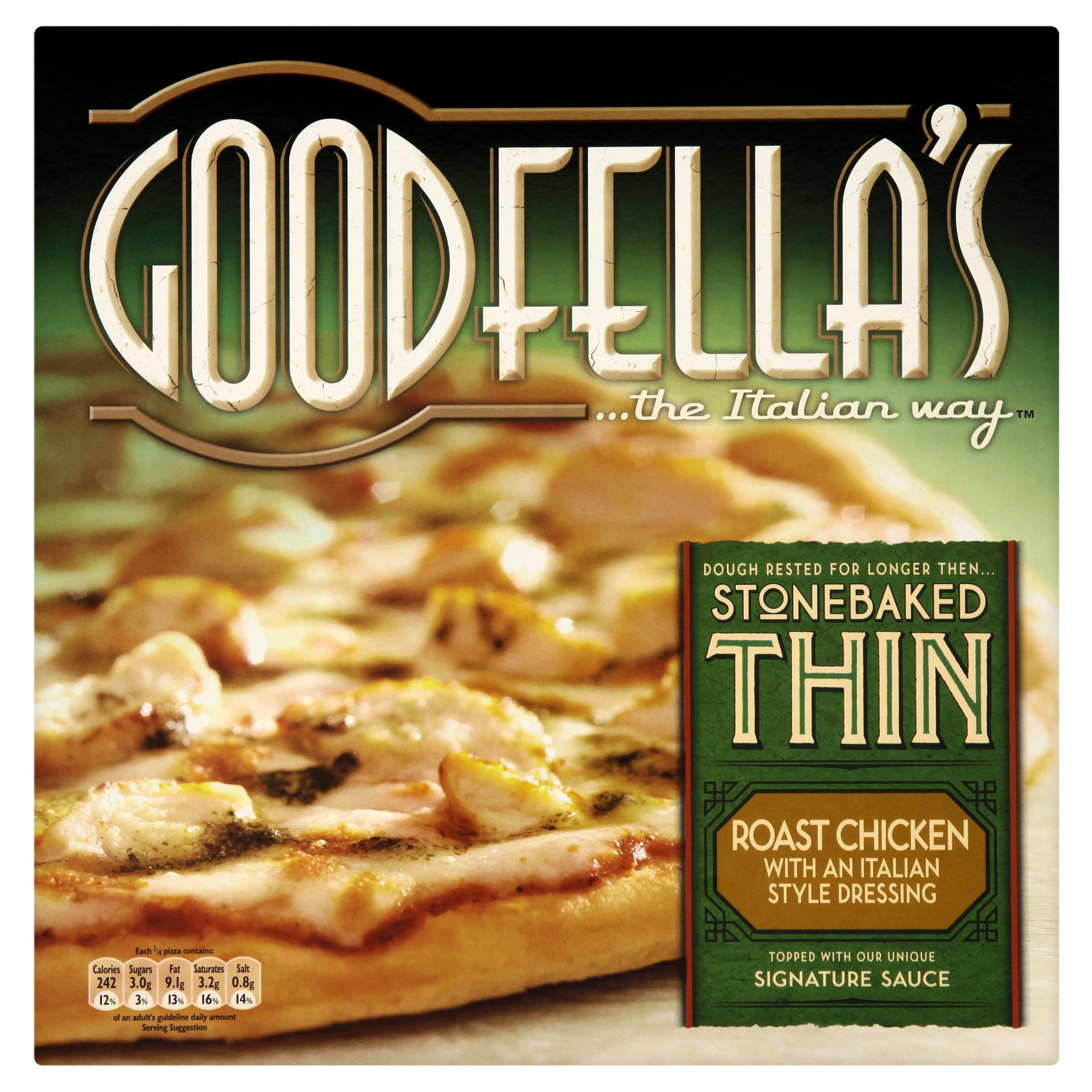 Goodfella's Stonebaked Thin Roast Chicken with an Italian Style