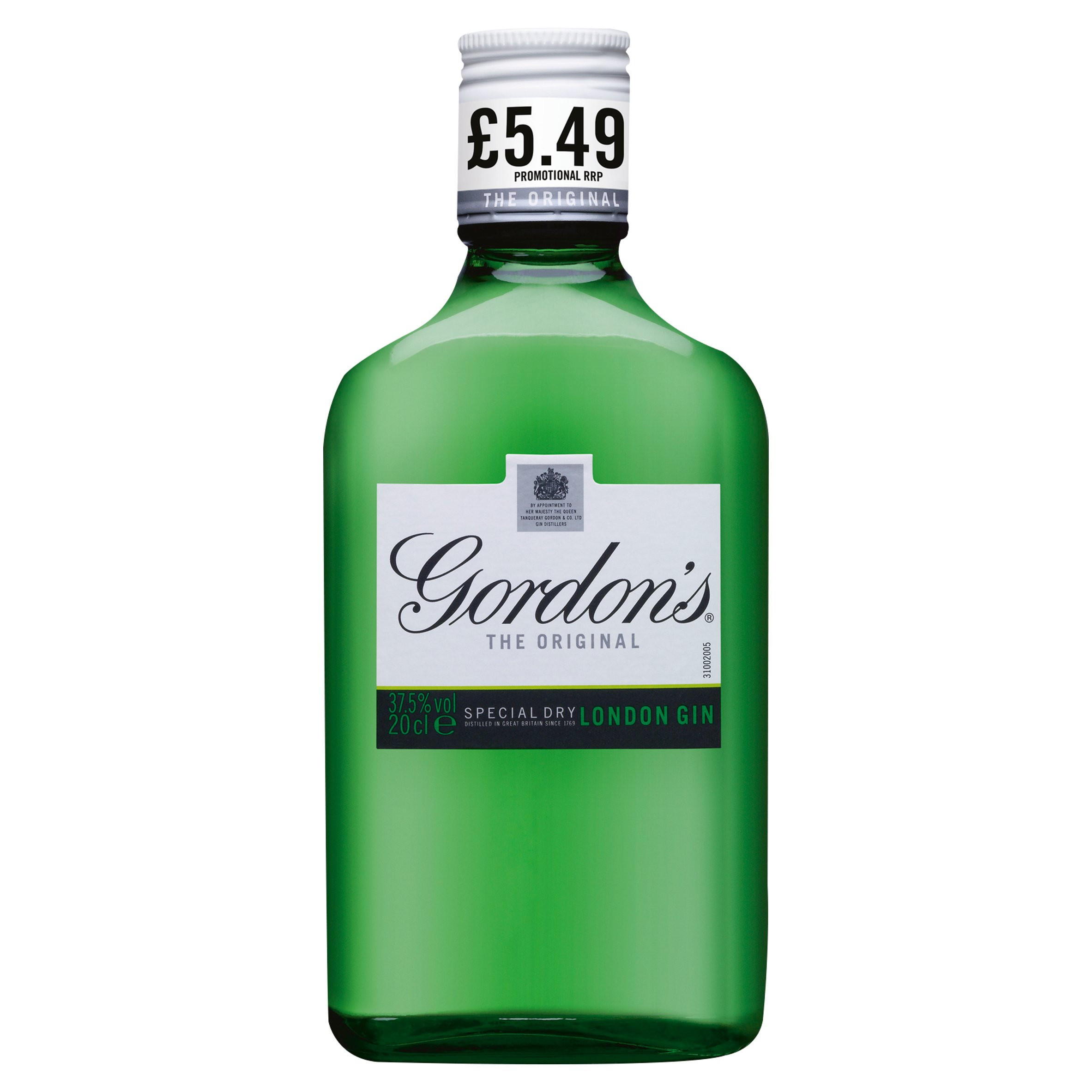 Gordons London Dry Gin 20cl Pmp £549 Spirits And Pre Mixed Iceland Foods