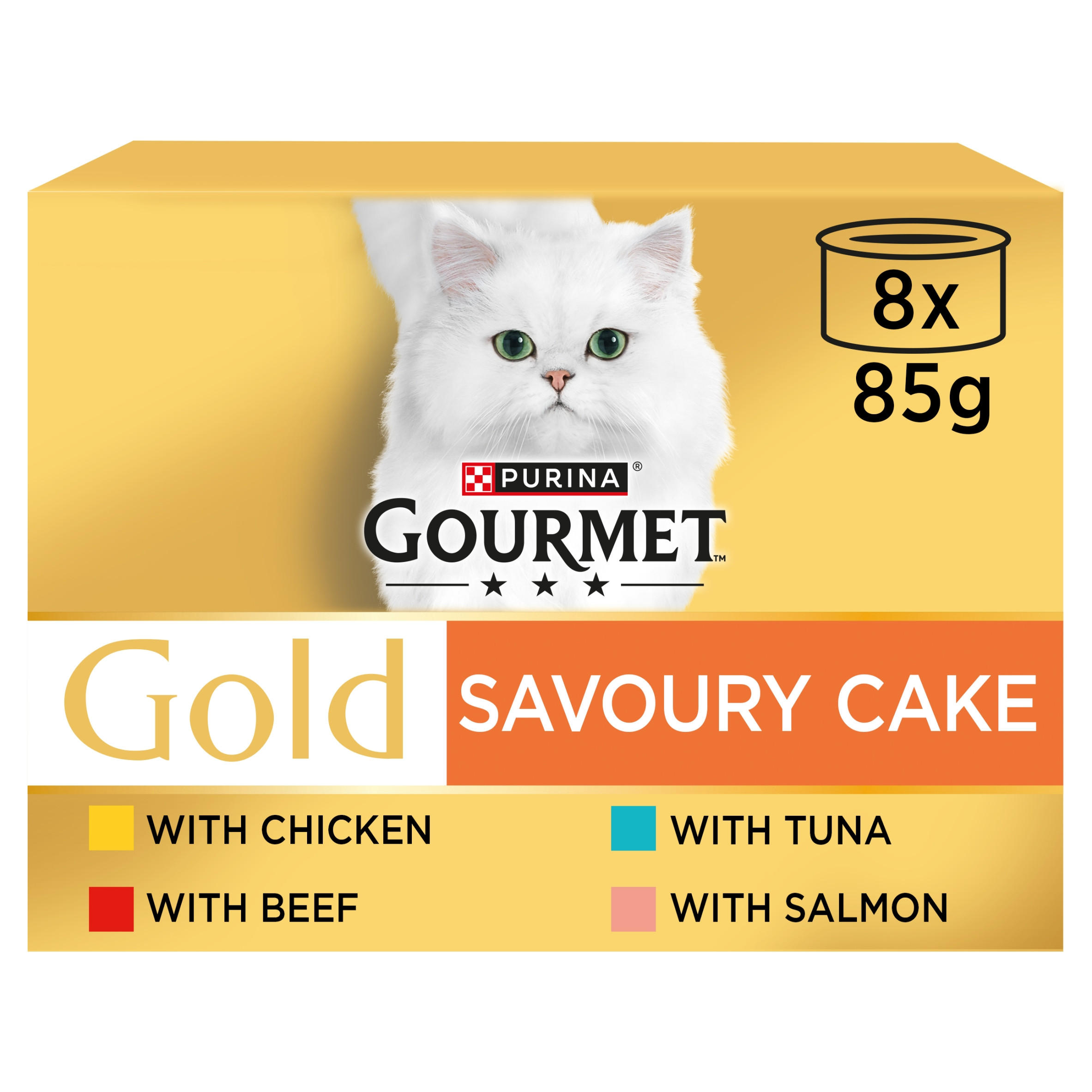 GOURMET Gold Savoury Cake Meat and Fish Variety Wet Cat Food8x85g