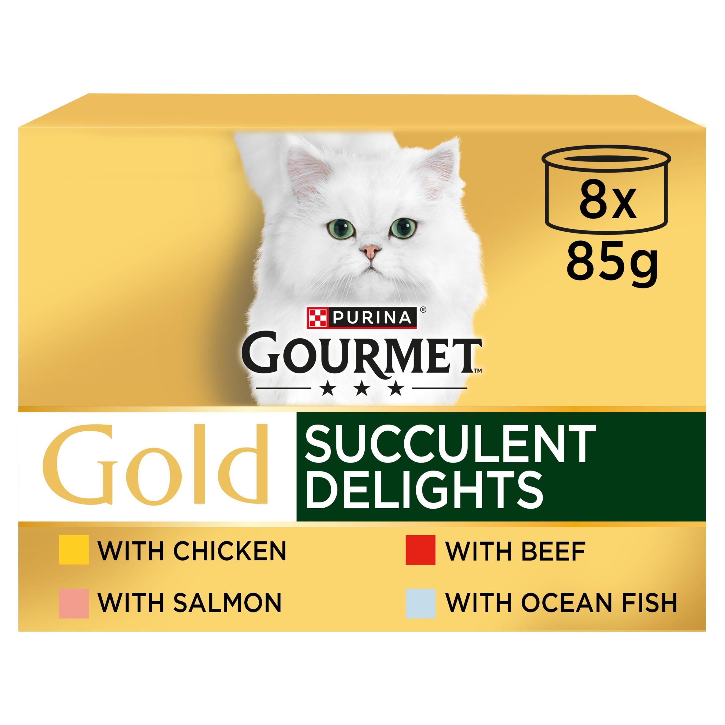 Gold Succulent Delights Wet Cat Food 8x85g