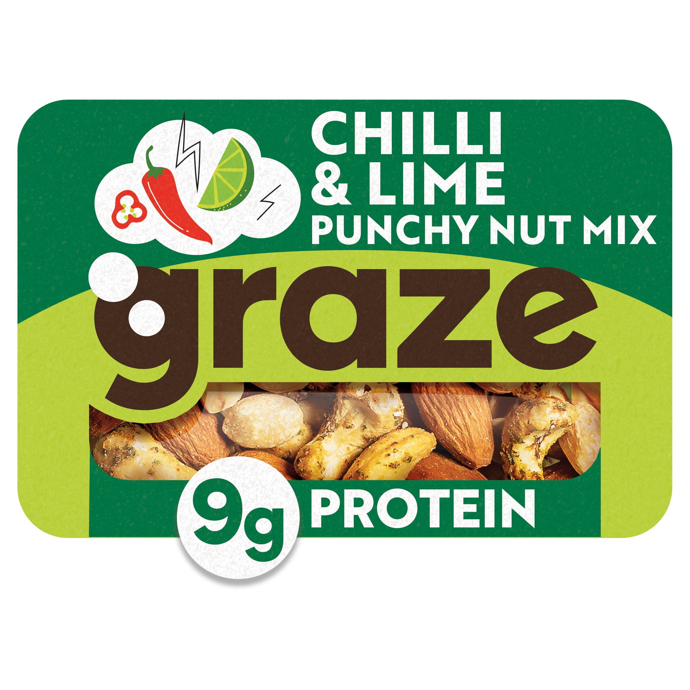 Graze Protein Nut Mix, Chilli & Lime, 41g | Dried Fruit, Nuts & Snacks ...