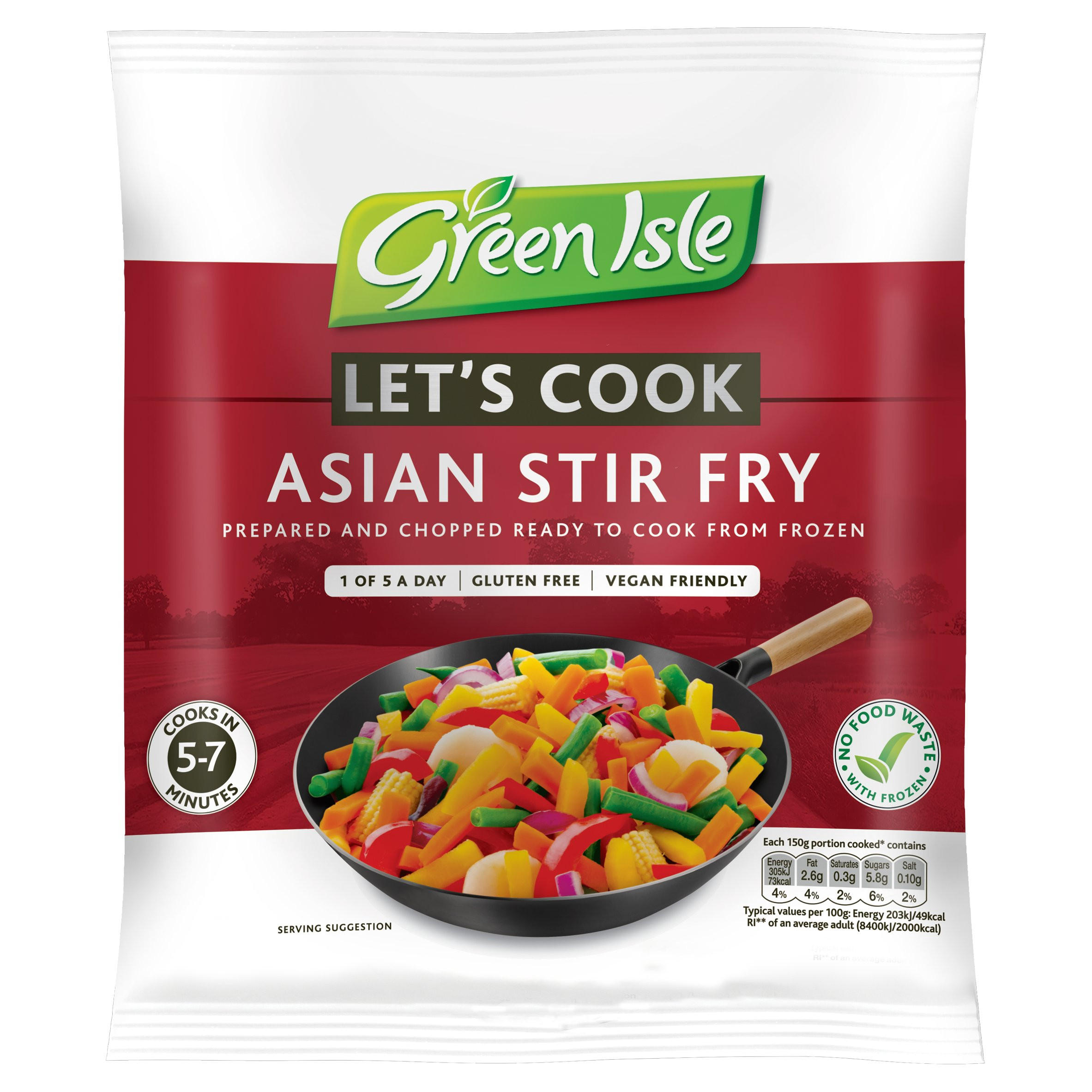 Green Isle Let's Cook Asian Stir Fry 580g Vegetables Iceland Foods