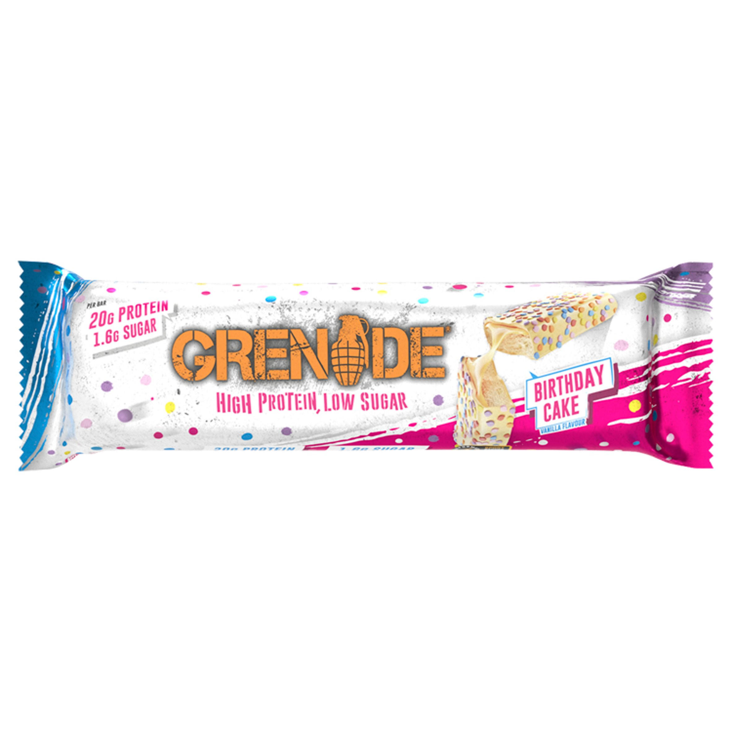 Grenade Birthday Cake Vanilla Flavour 60g Cereal Bars Iceland Foods grenade-birthday-cake-vanilla-flavour-60g-cereal-bars-iceland-foods