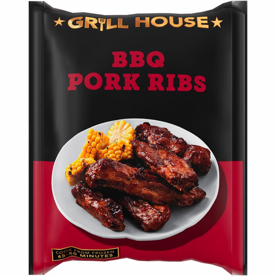 Grill House Bbq Pork Ribs 600g Pork And Gammon Iceland Foods 0083