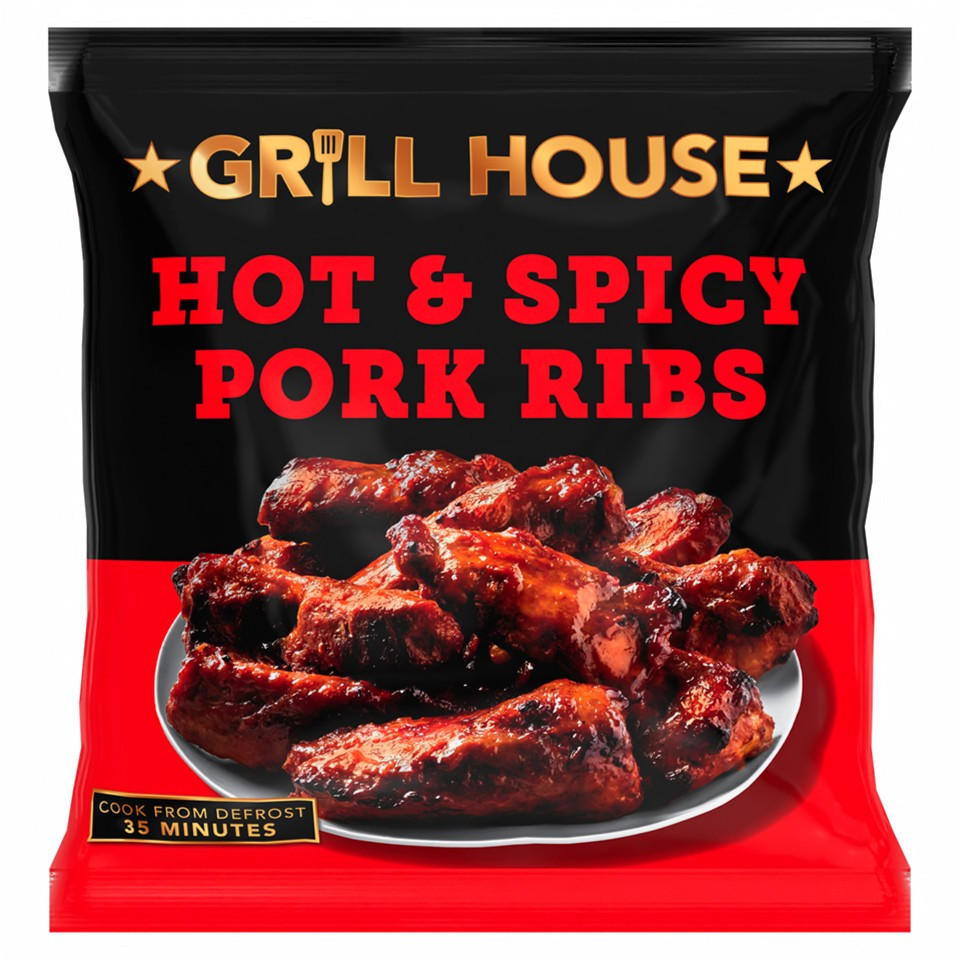 Grill House Grill House Hot & Spicy Pork Ribs 600g Pork & Gammon