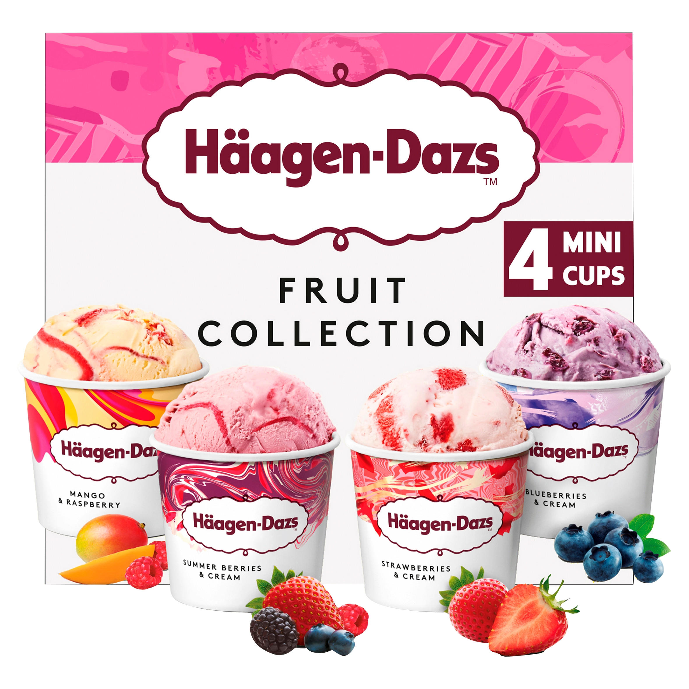 Häagen-Dazs Fruit Collection Minicup Ice Cream 4x95ml