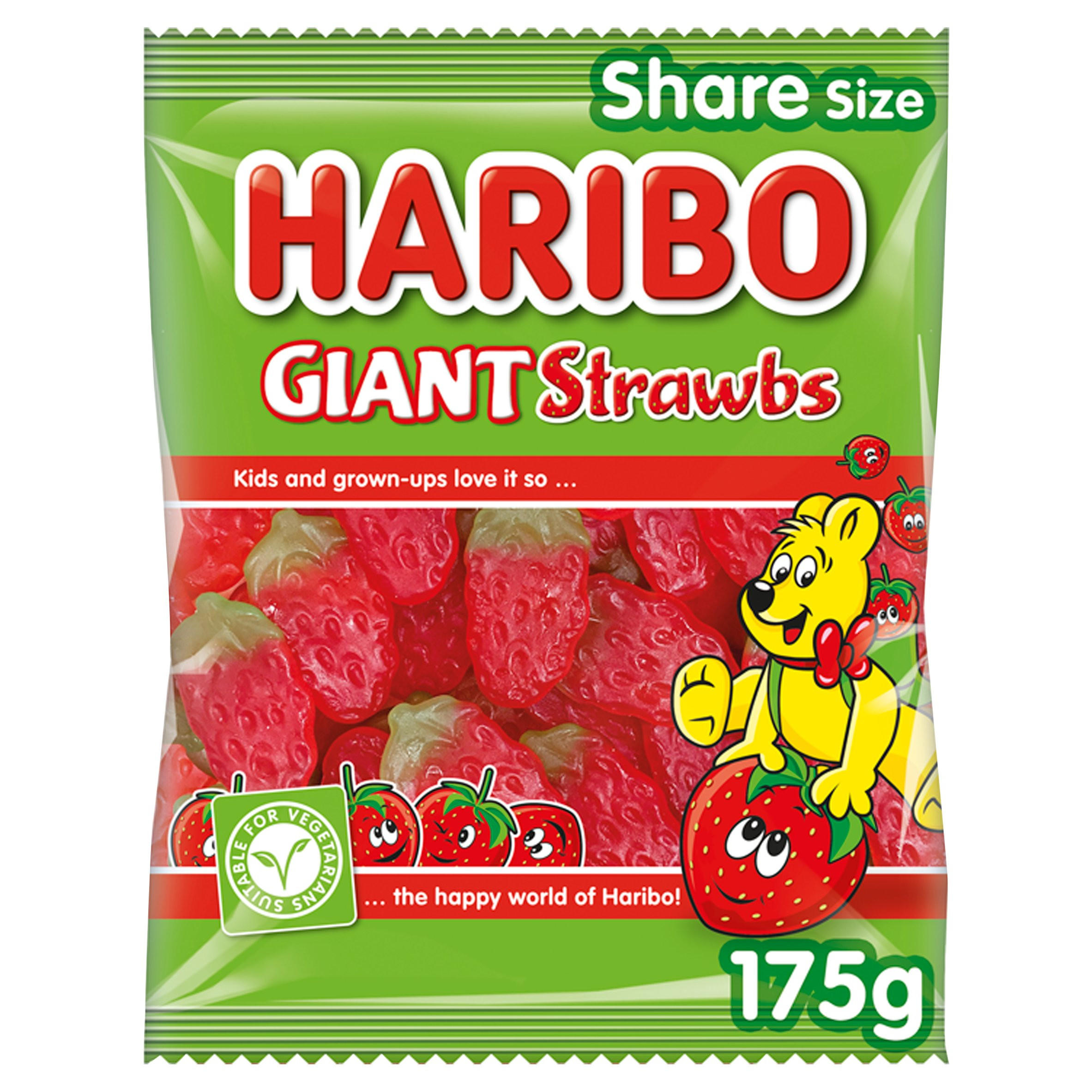 HARIBO Giant Strawbs Bag 175g | Sweets | Iceland Foods