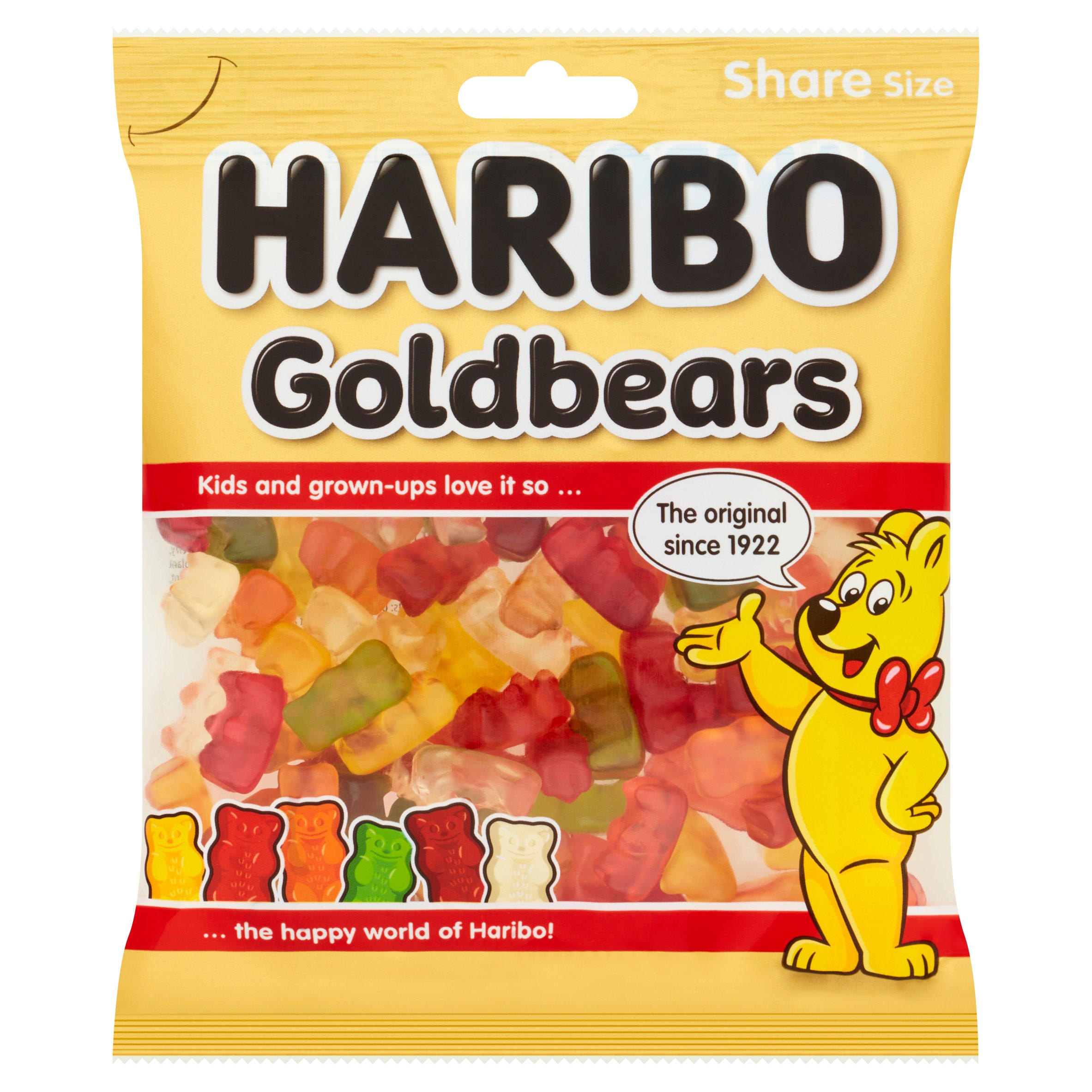 HARIBO Goldbears Jelly Fruit Flavour Sweets Sharing Bag 175g