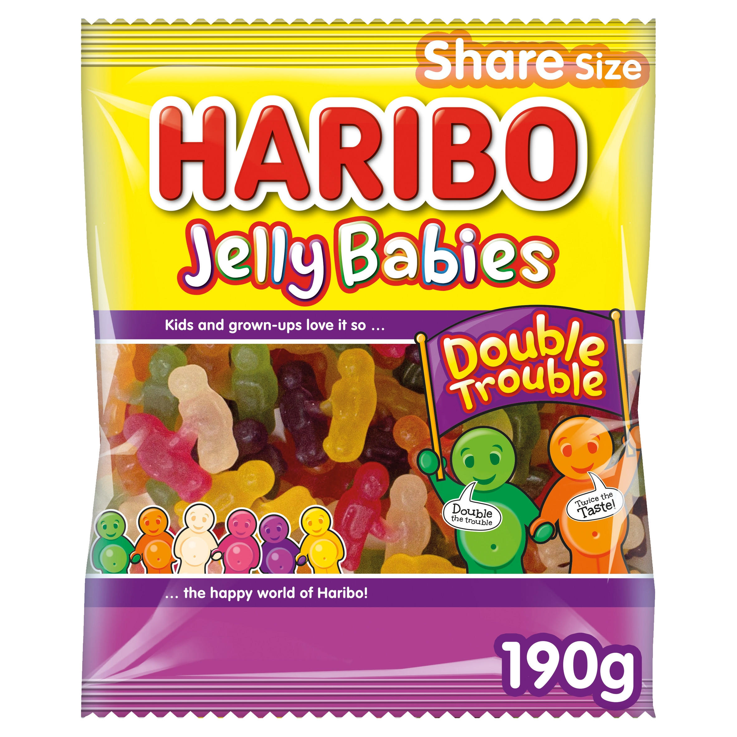 HARIBO Jelly Babies Double Trouble Bag 190g | Sharing Bags & Tubs ...