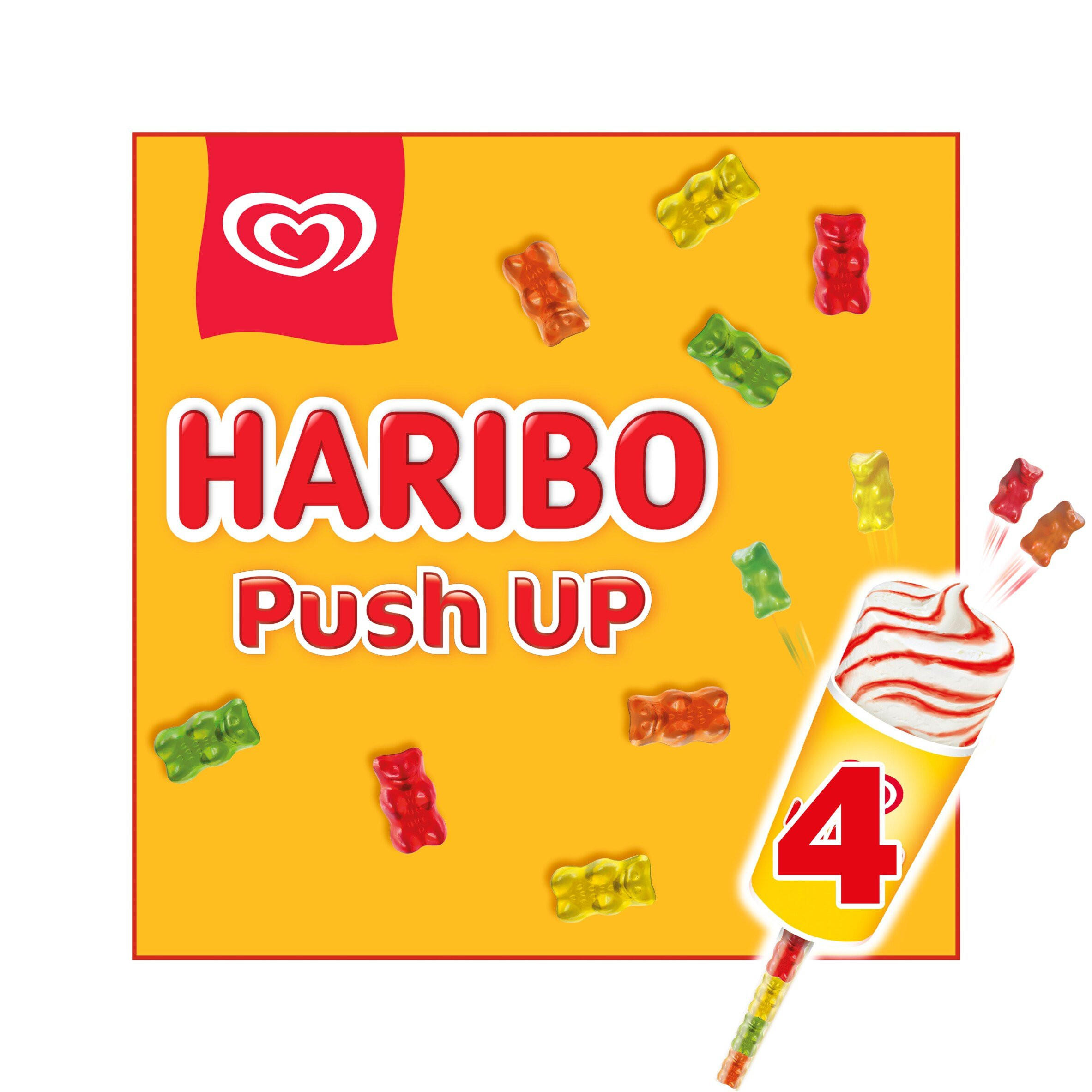 Wall's Haribo Ice Cream Push-Up 4x 85 ml