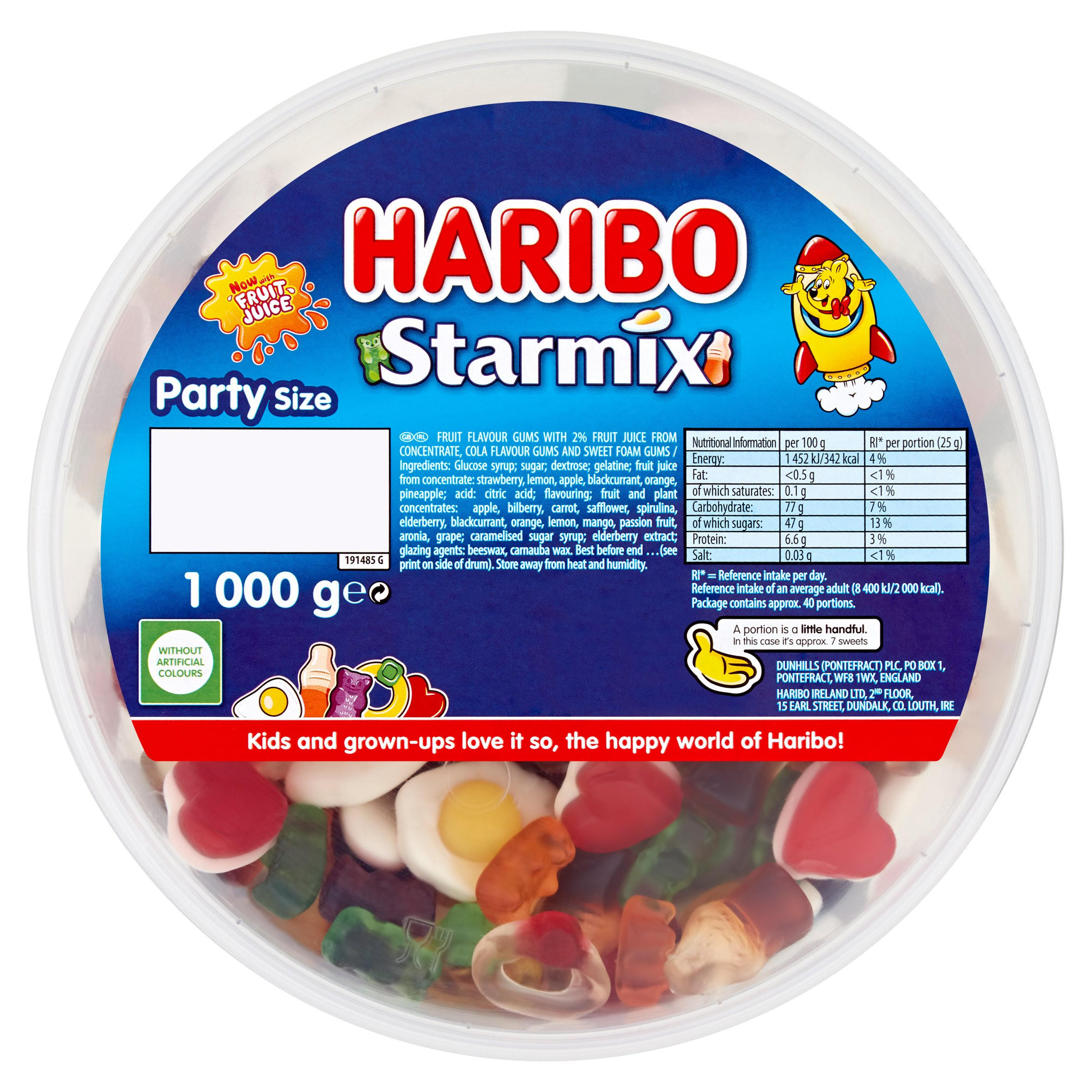 HARIBO Starmix Drum 1kg, Sweets