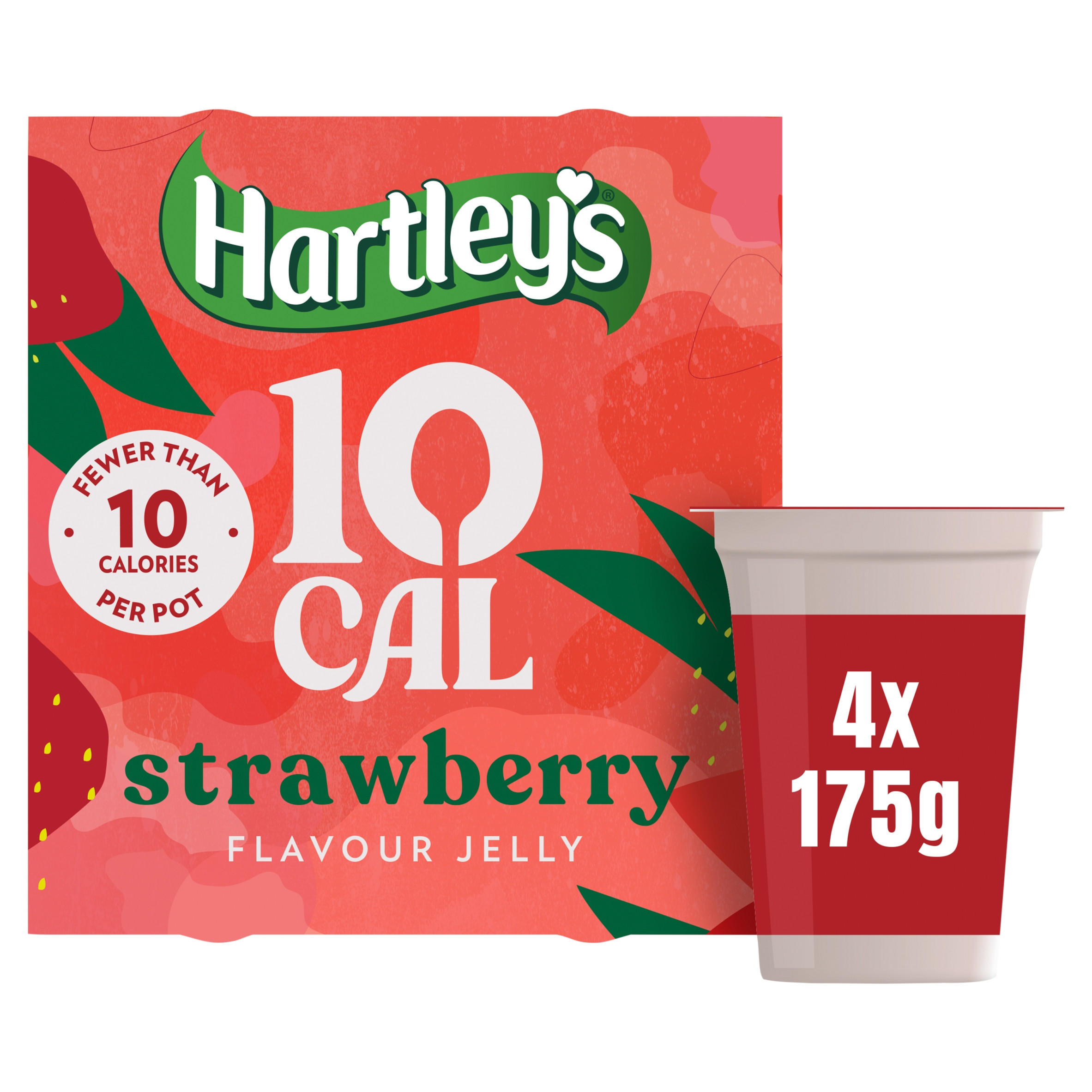 Hartley's 10 Cal Strawberry Flavour Jelly Pots 4 x 175g (700g)