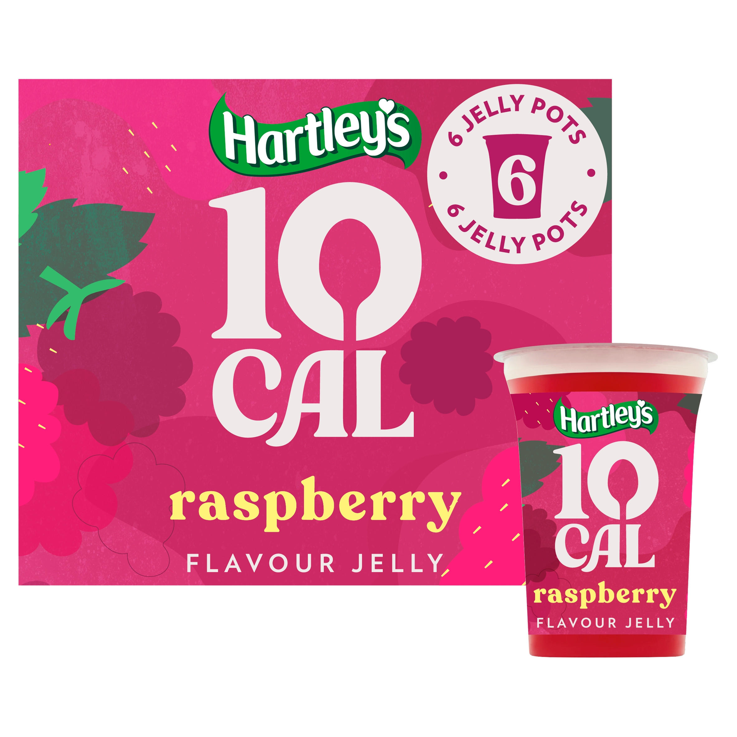 Hartley's Raspberry Flavour Jelly 6 x 175g Tinned Fruit, Desserts