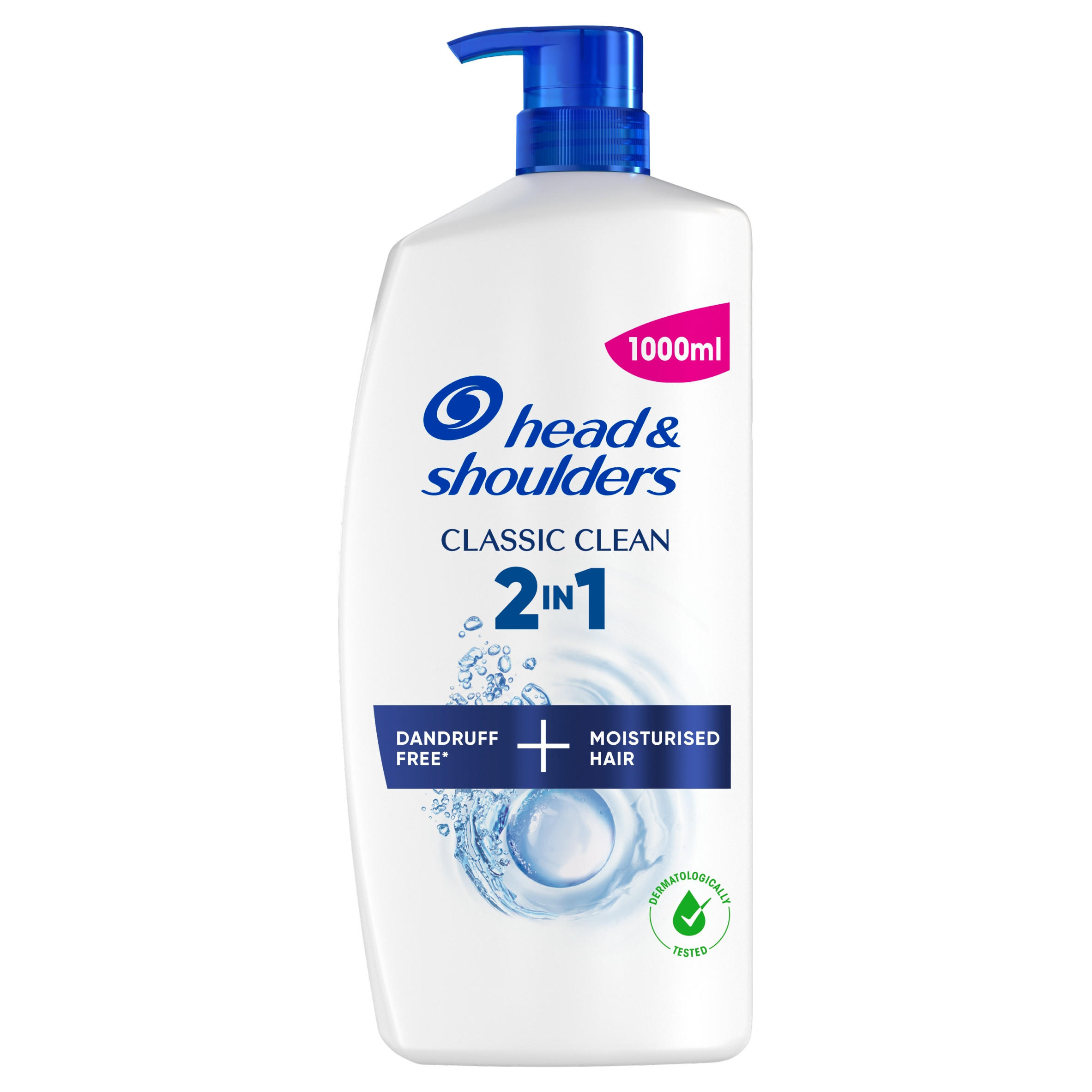 Head & Shoulders Classic Clean 2in1 Anti-Dandruff Shampoo and Conditioner 1000ml Pump