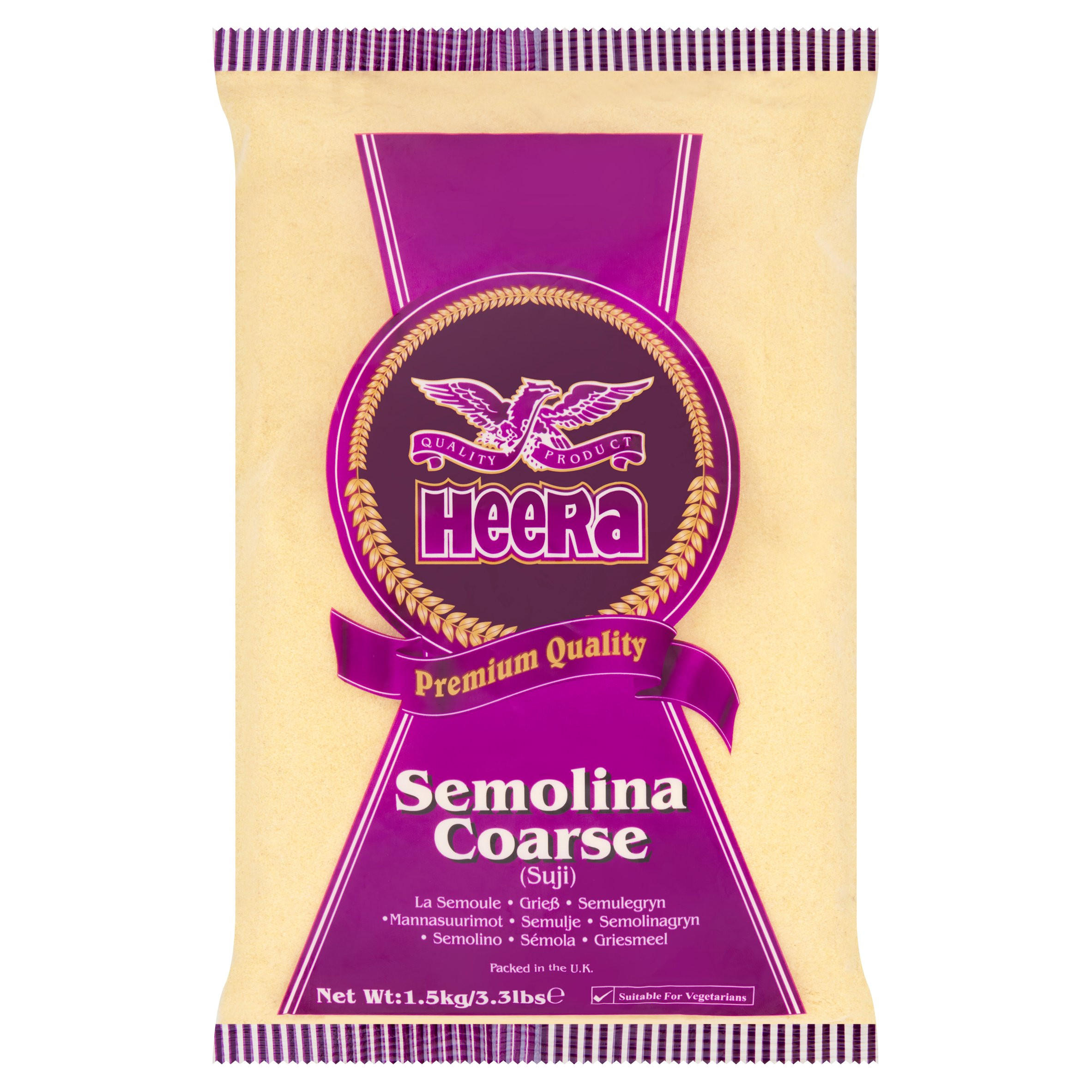 Heera Semolina Coarse 1.5kg, folic acid free
