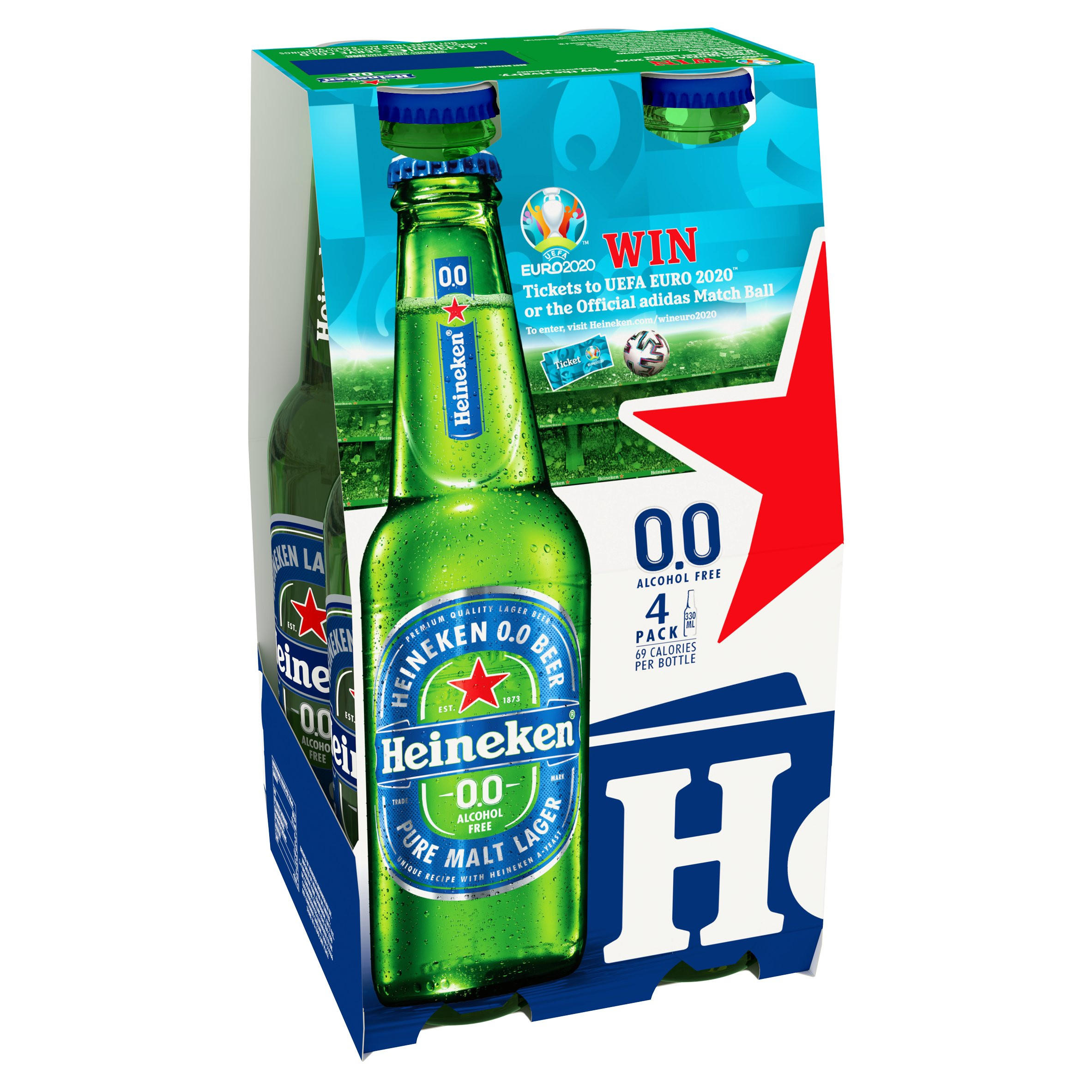 Heineken 00 Alcohol Free Premium Lager Beer 4 X 330ml Beer Iceland