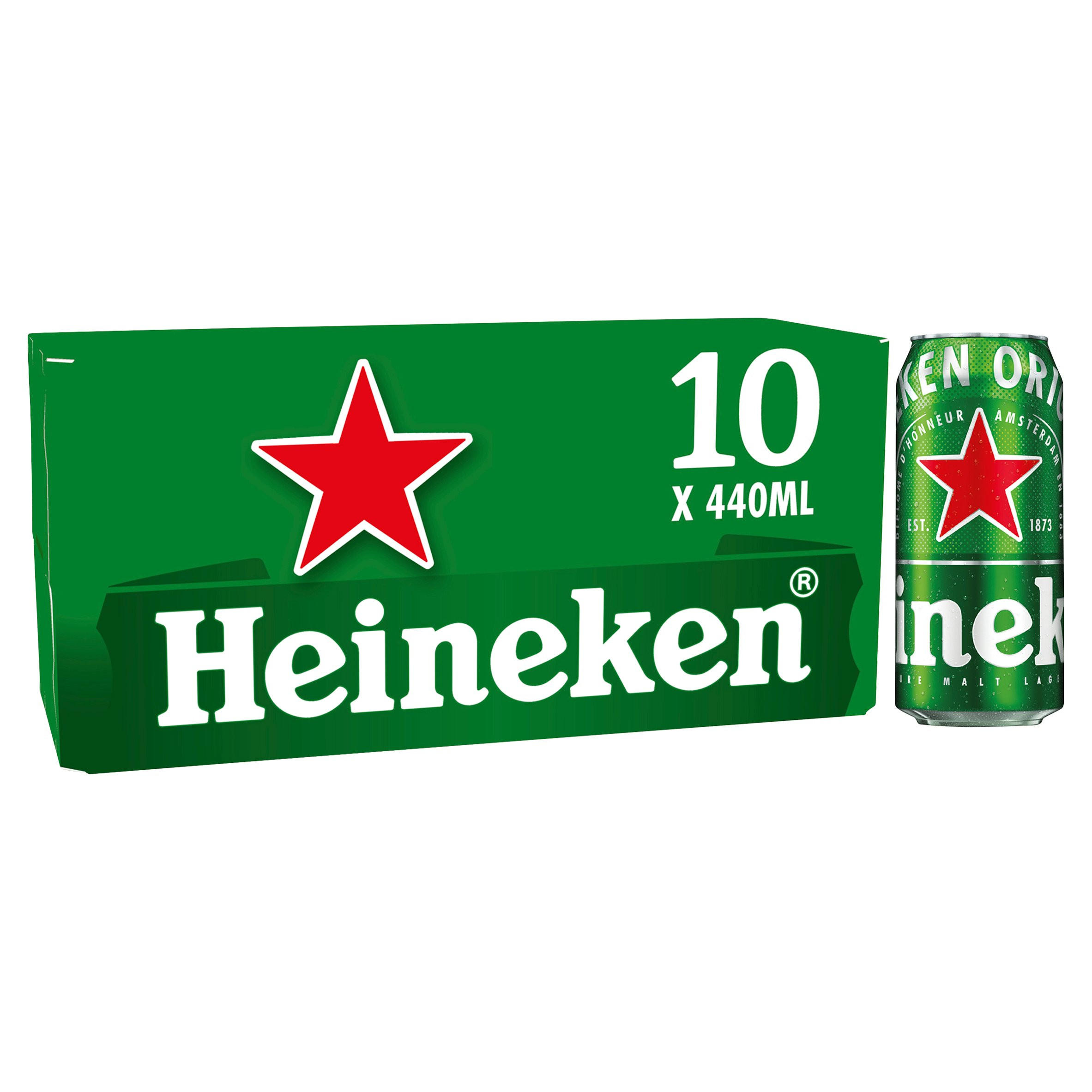 Heineken Lager Beer 10 x 440ml | Beer | Iceland Foods