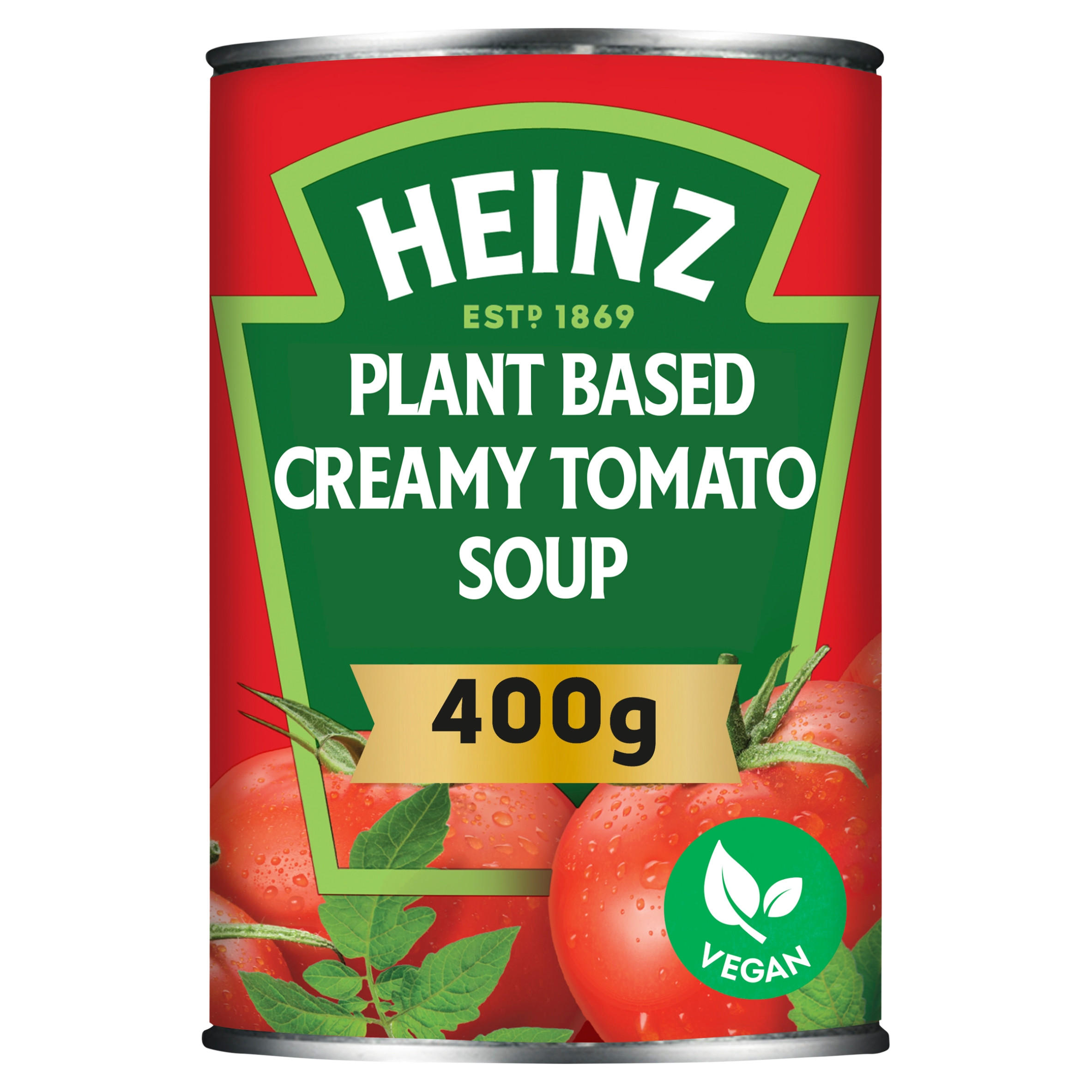 Heinz Plant Based Vegan Creamy Tomato Tinned Soup 400g, folic acid free