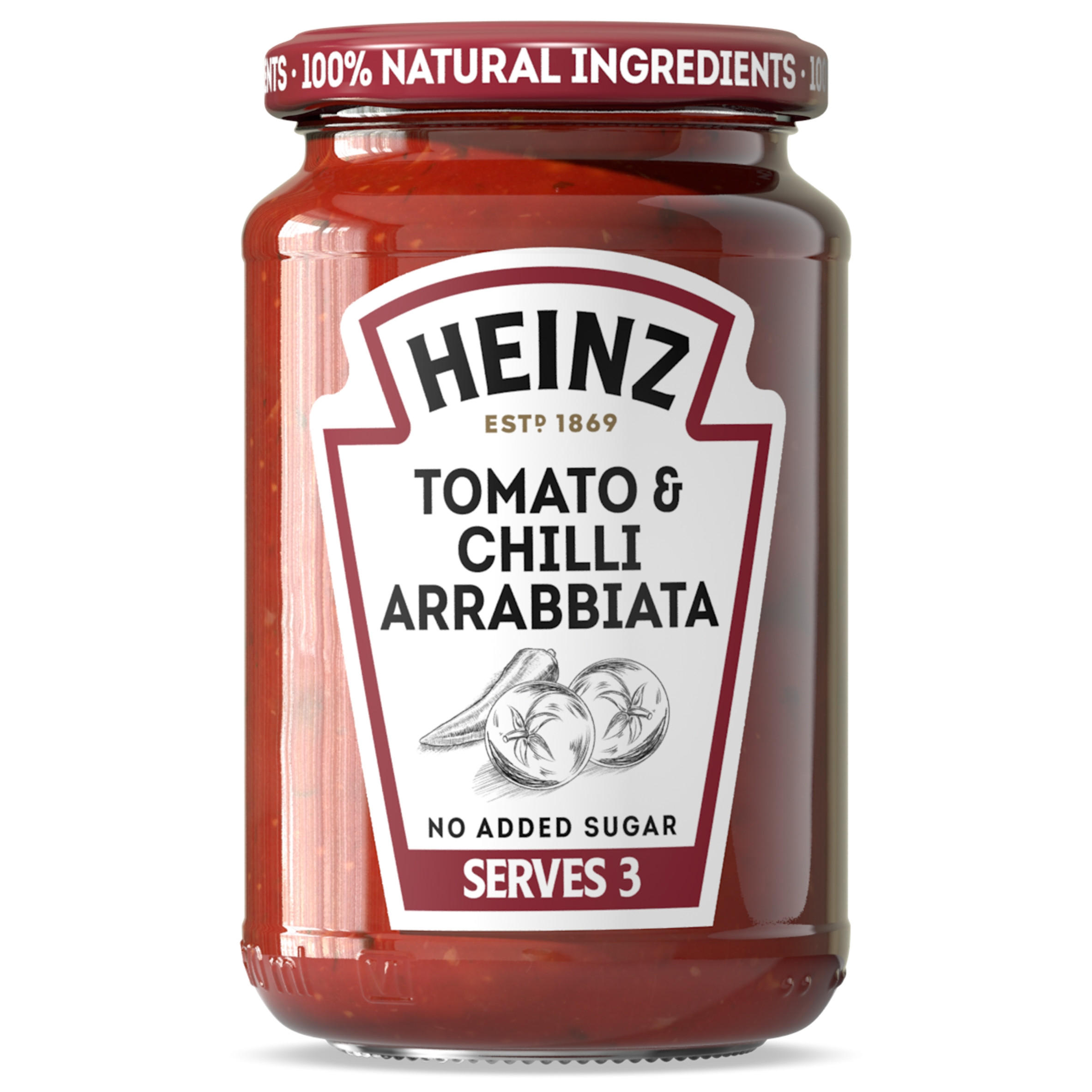Heinz Tomato And Chilli Arrabbiata Pasta Sauce 350G, folic acid free